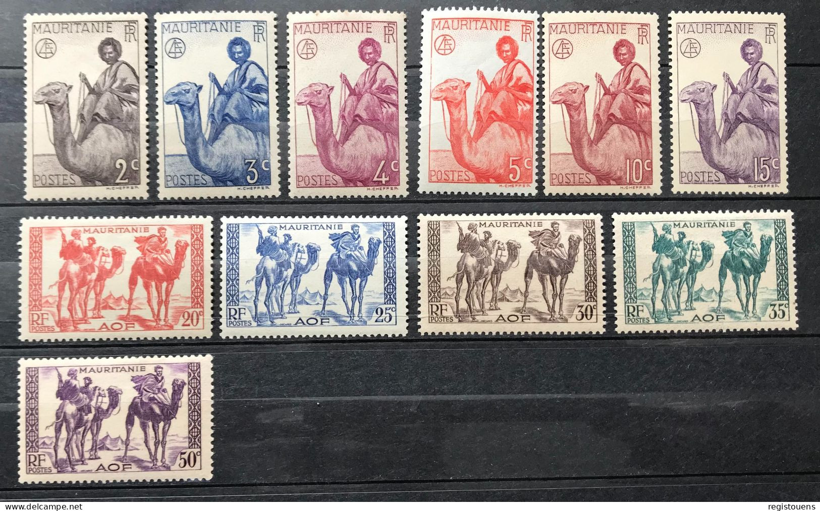 Lot De 11 Timbres Neufs** Mauritanie 1938 - Unused Stamps