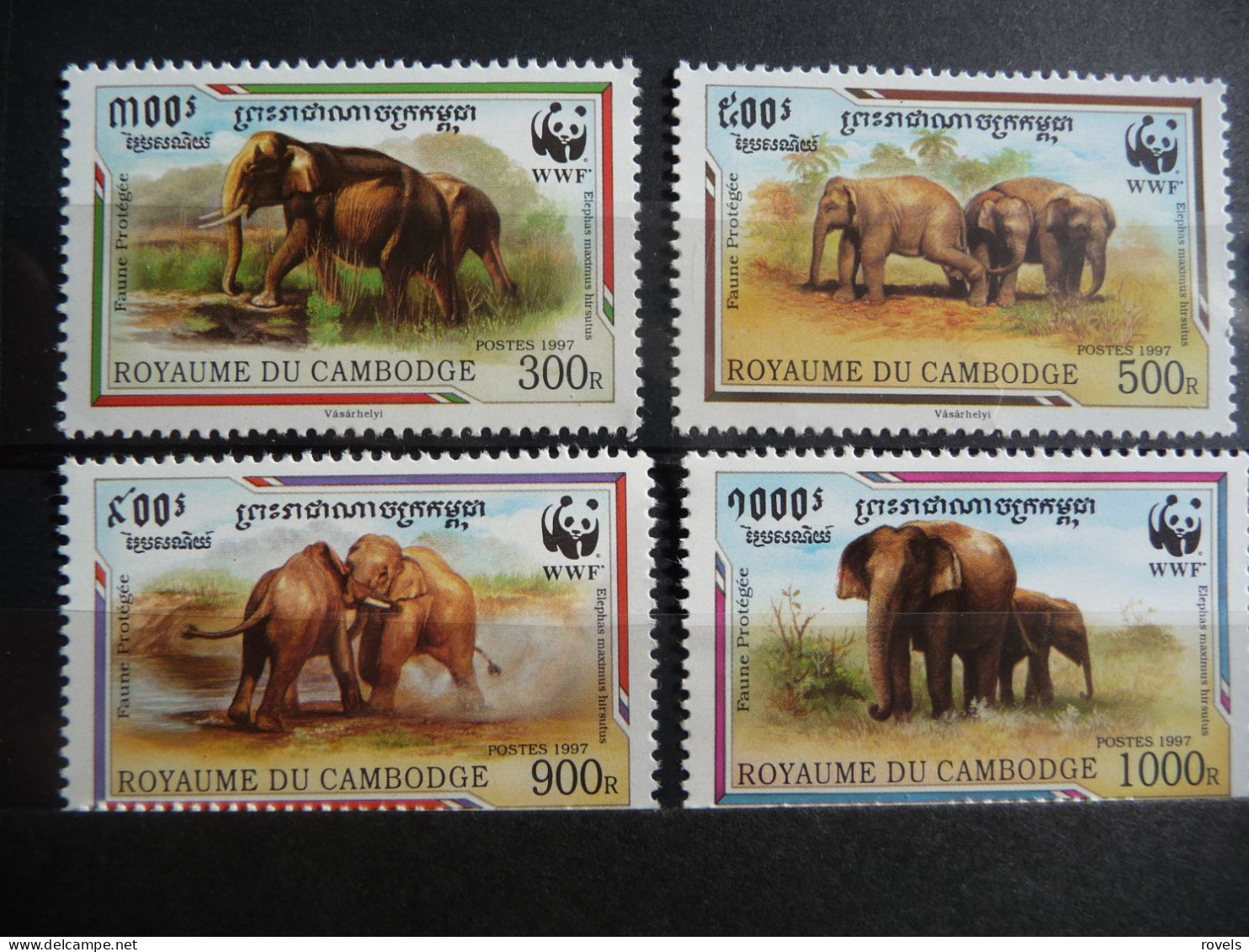 (8) Cambodia WWF Malayan Elephant 4v 1997 MNH - Kambodscha