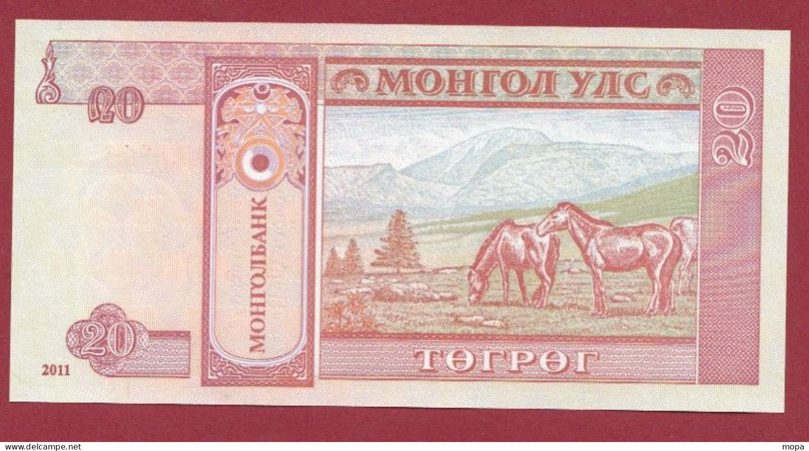 Mongolie --20 Tugrik --2011--UNC--(239) - Mongolië