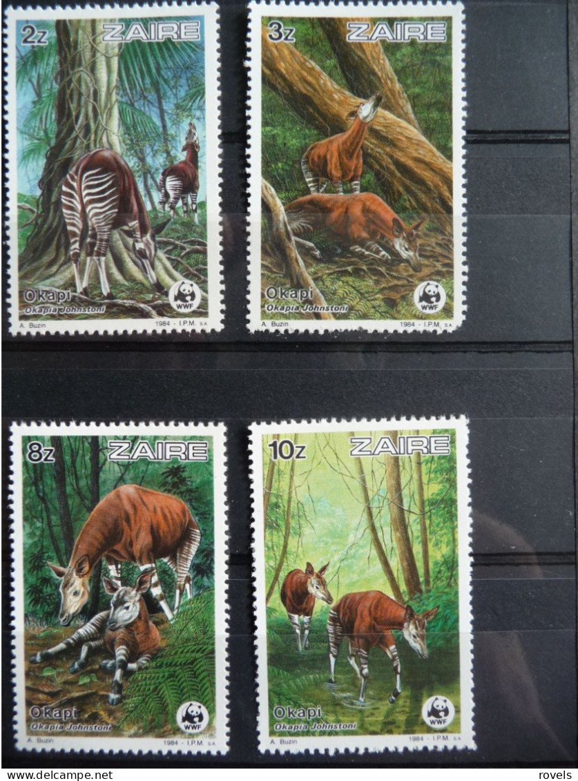 (8) Congo Dem. Republic, (zaire) 1984 WWF, Okapi 4v, MNH , Nature - Animals - Neufs