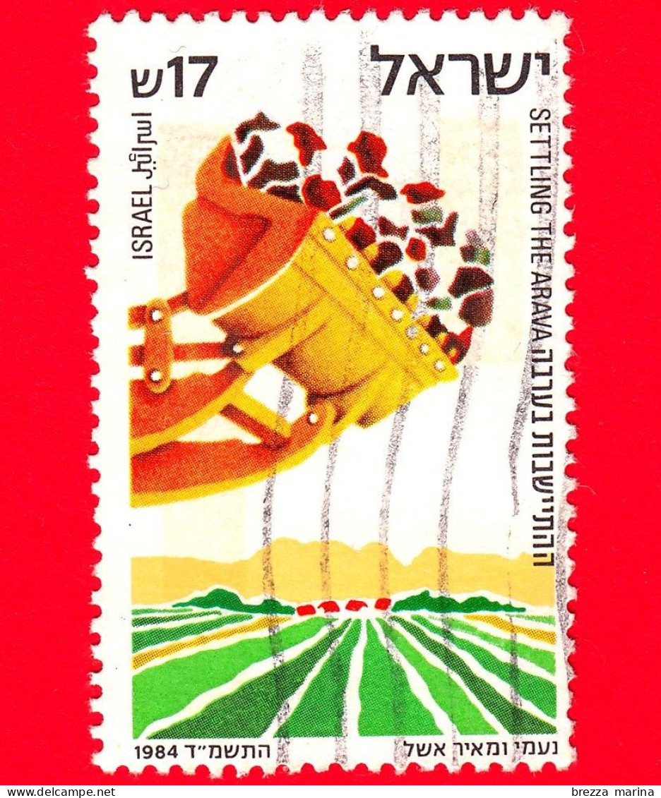 ISRAELE - Usato - 1984 - Sedimentazione Hevel Ha-besor - Settling Arava - 17 - Usados (sin Tab)