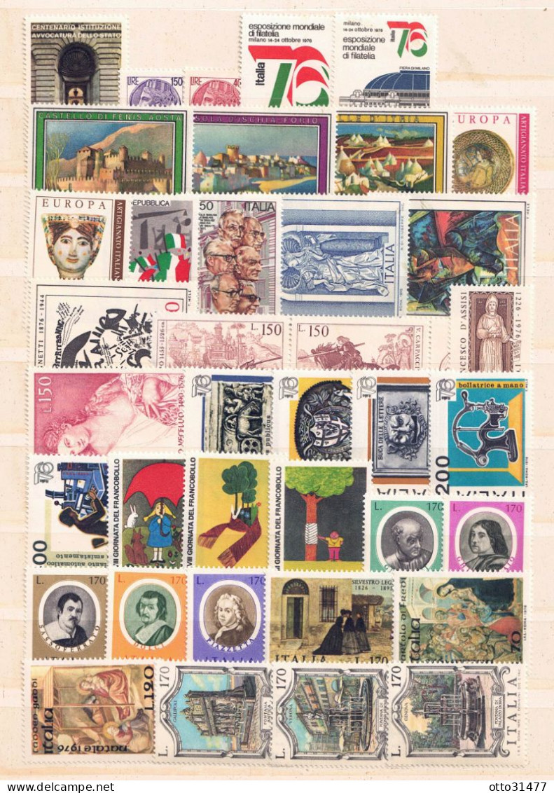 Italien 1976 - Nr. 1521 - 1559 (ohne 1526), Postfrisch ** / MNH - 1971-80: Neufs