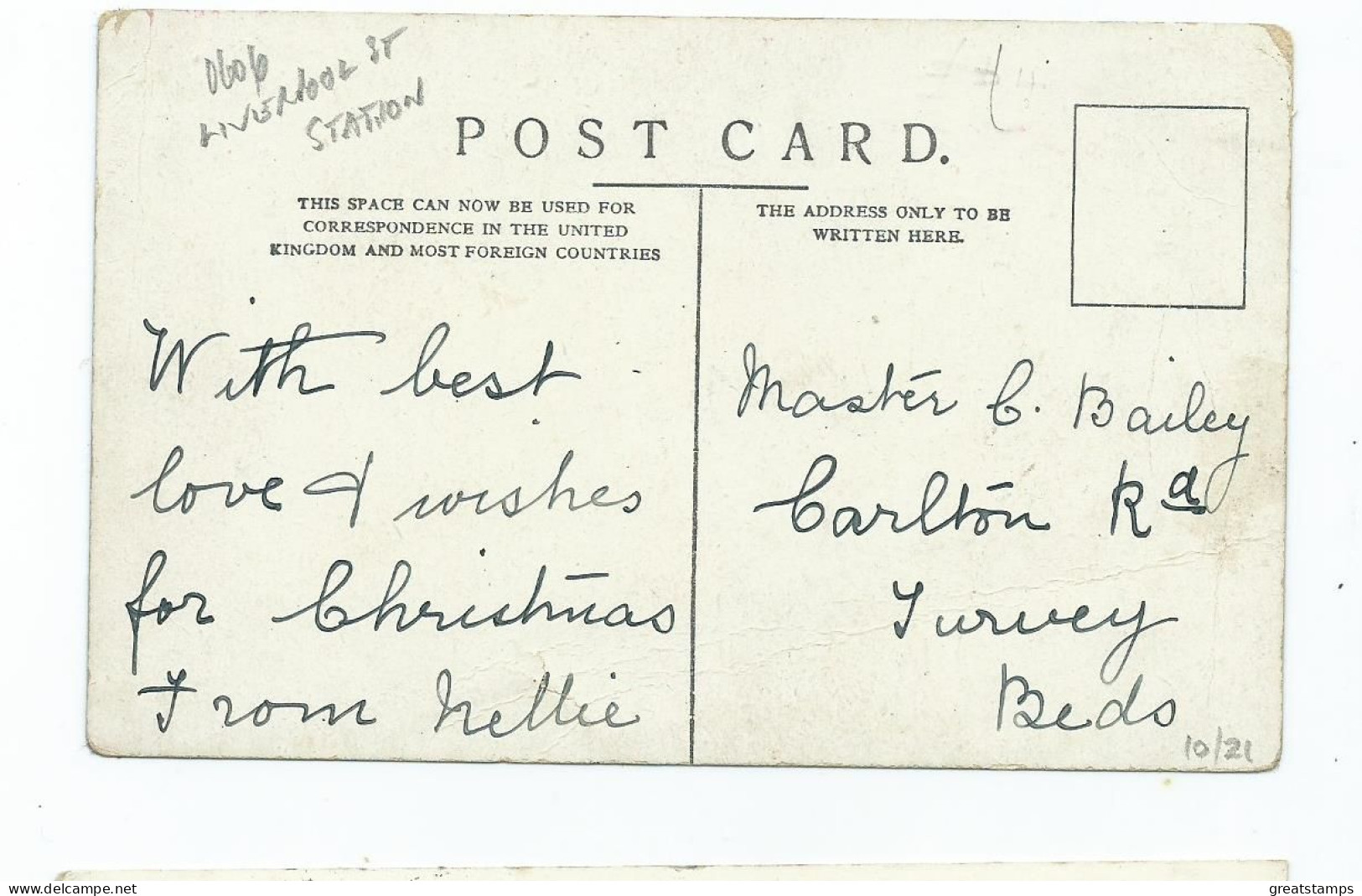 Railway  Postcard  .liverpool Strteet Station London  Used Not Posted - Stazioni Senza Treni