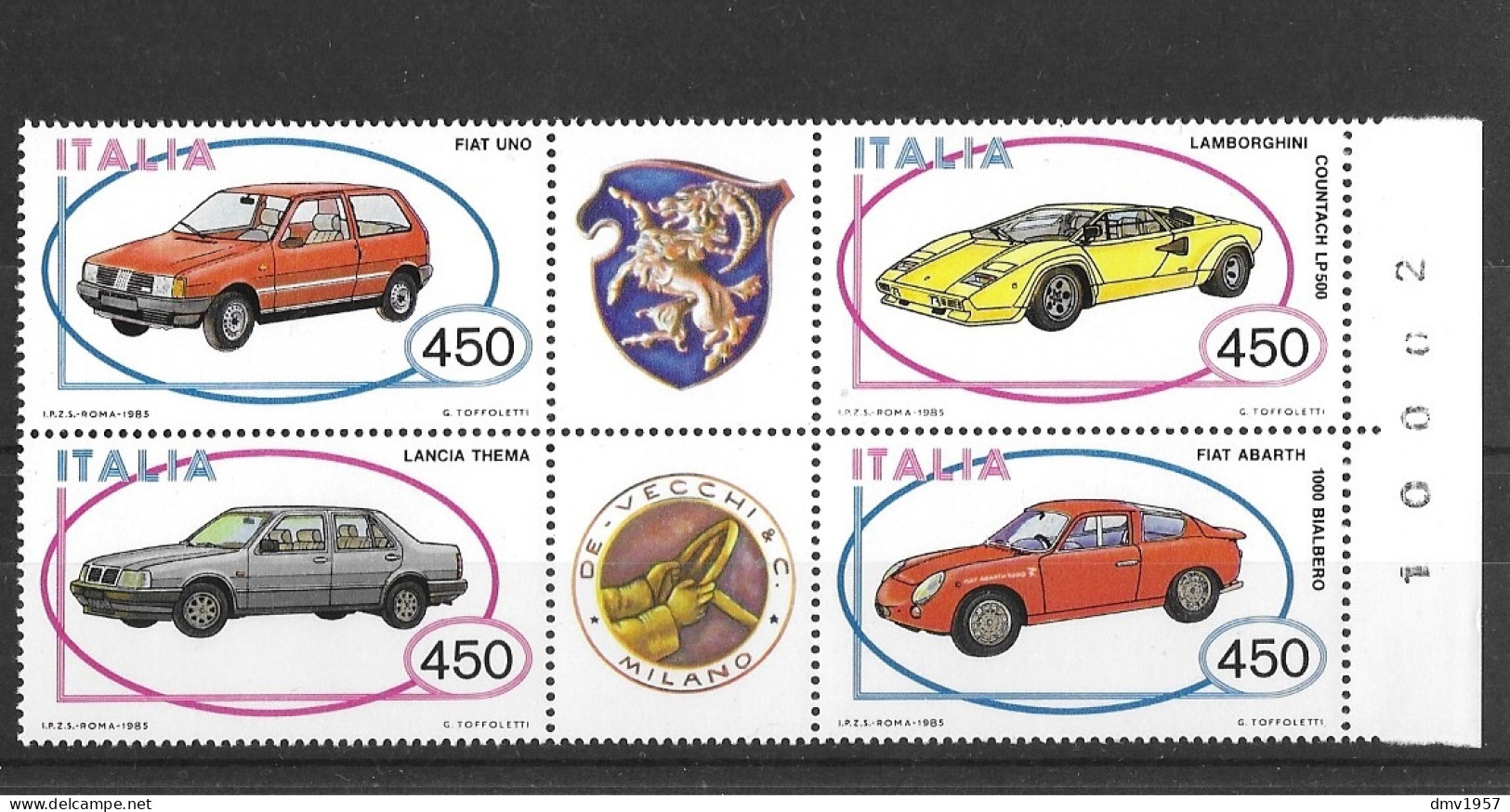 Italy 1985 MNH Italian Motor Industry (2nd Series) Sg 1867/70 - 1981-90: Neufs