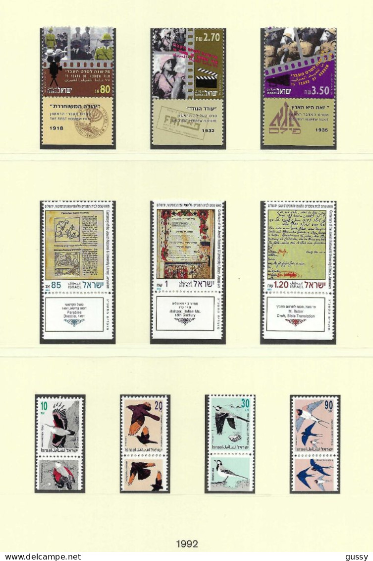 ISRAEL Ca.1992-93: Lot De Neufs** Avec Tabs - Unused Stamps (with Tabs)