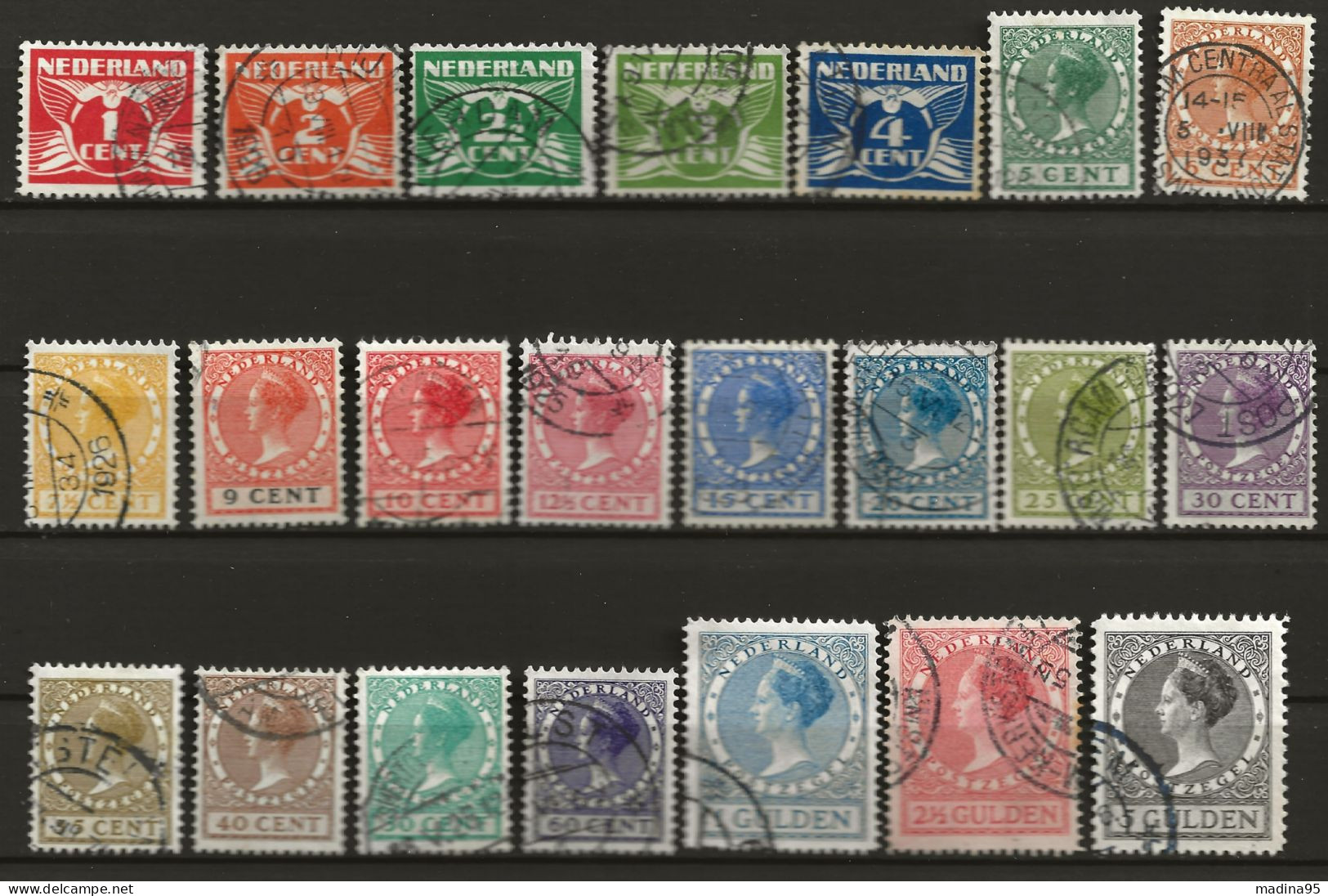 PAYS-BAS: Obl., YT N° 133 à 153, Série Complète En(A), TB - Used Stamps