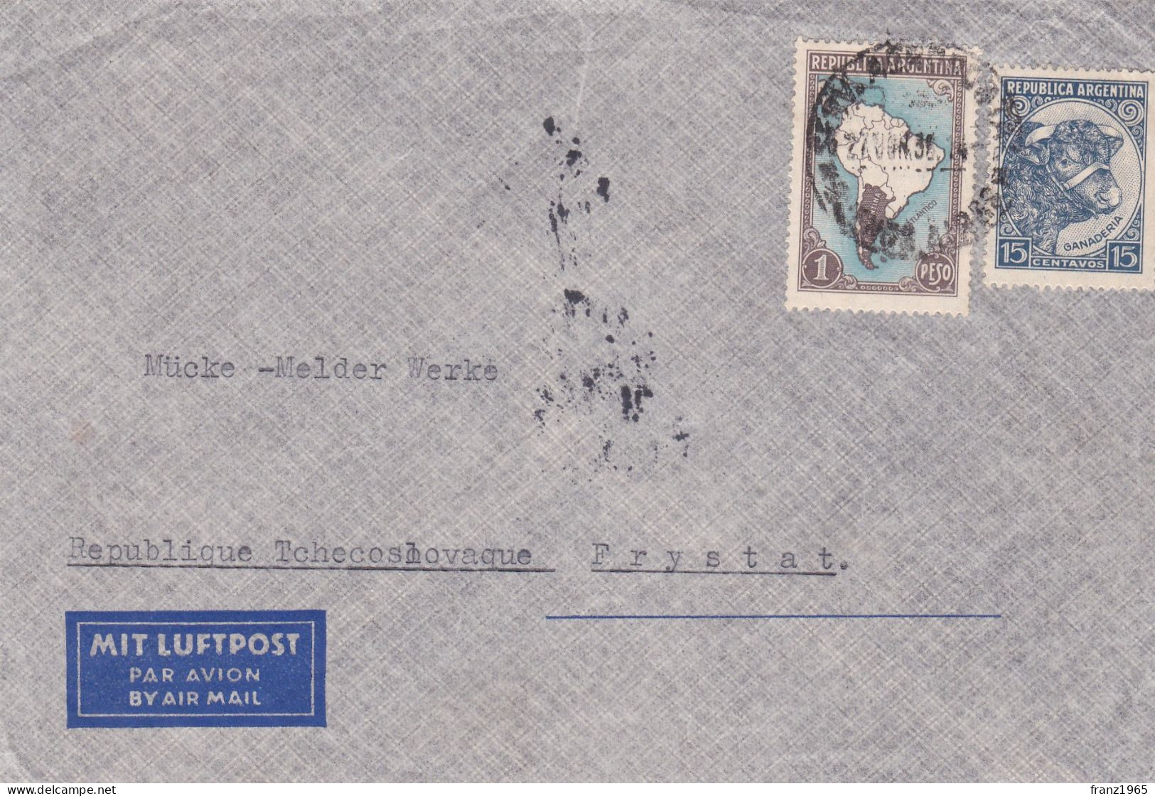 From Argentina To Czechoslovakia - 30's - Briefe U. Dokumente