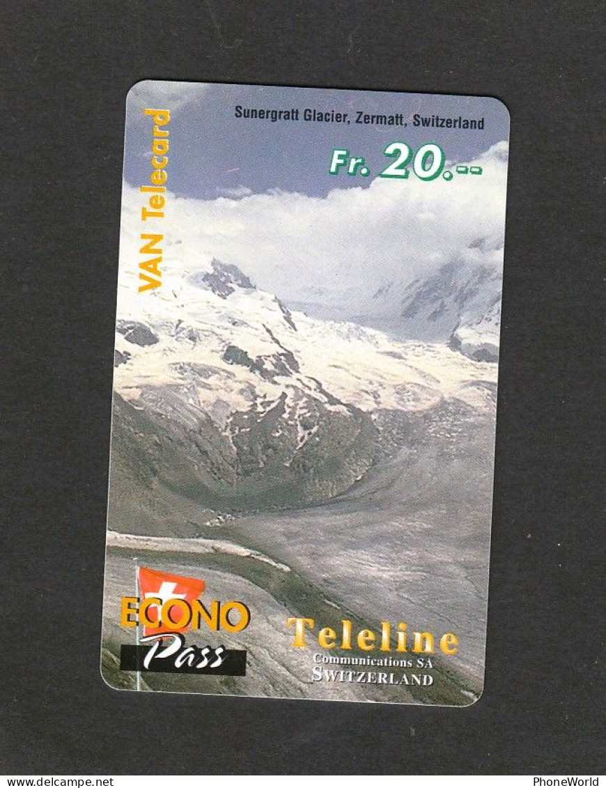 Swiss, Van Teleline - Sunergratt Glacier - Zermatt - Puzzlecard - Schweiz