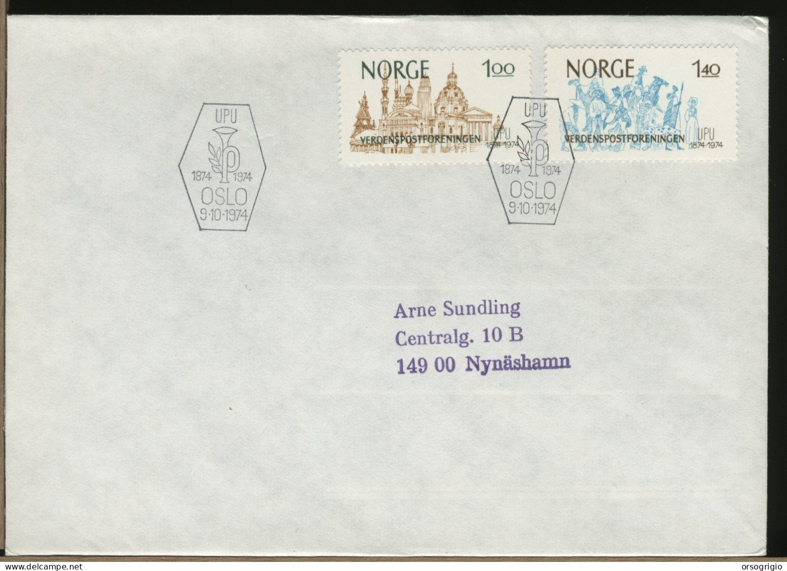 NORVEGIA - NORGE - FDC 1974 -  UPU - FDC