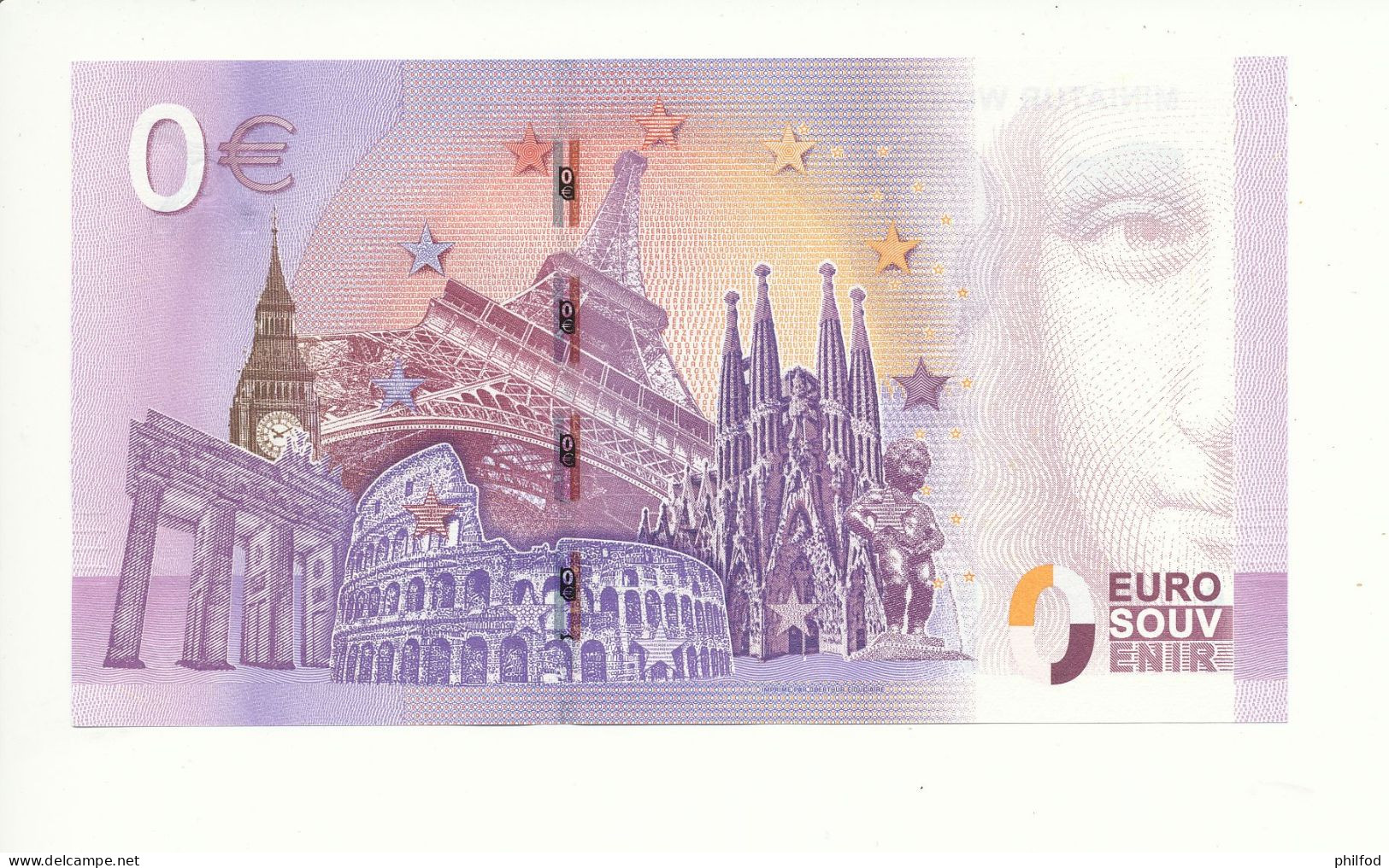 Billet Souvenir - 0 Euro - XEHA - 2017-3A - MINIATUR WUNDERLAND - HAMBURG 2017 LIMITED EDITION - N° 4396 - Billet épuisé - Vrac - Billets