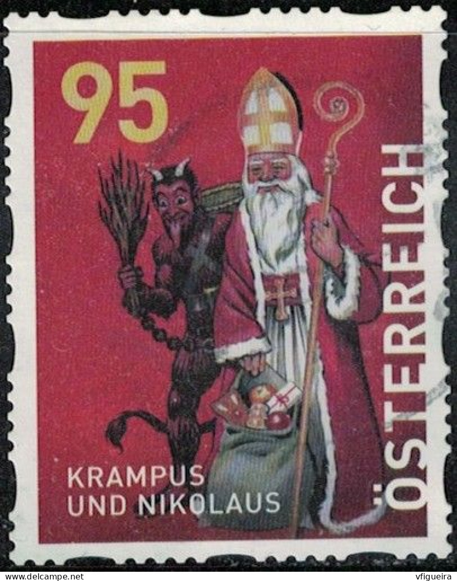 Autriche 2023 Oblitéré Used Krampus Et Saint Nicholas Y&T AT 3623 SU - Gebruikt