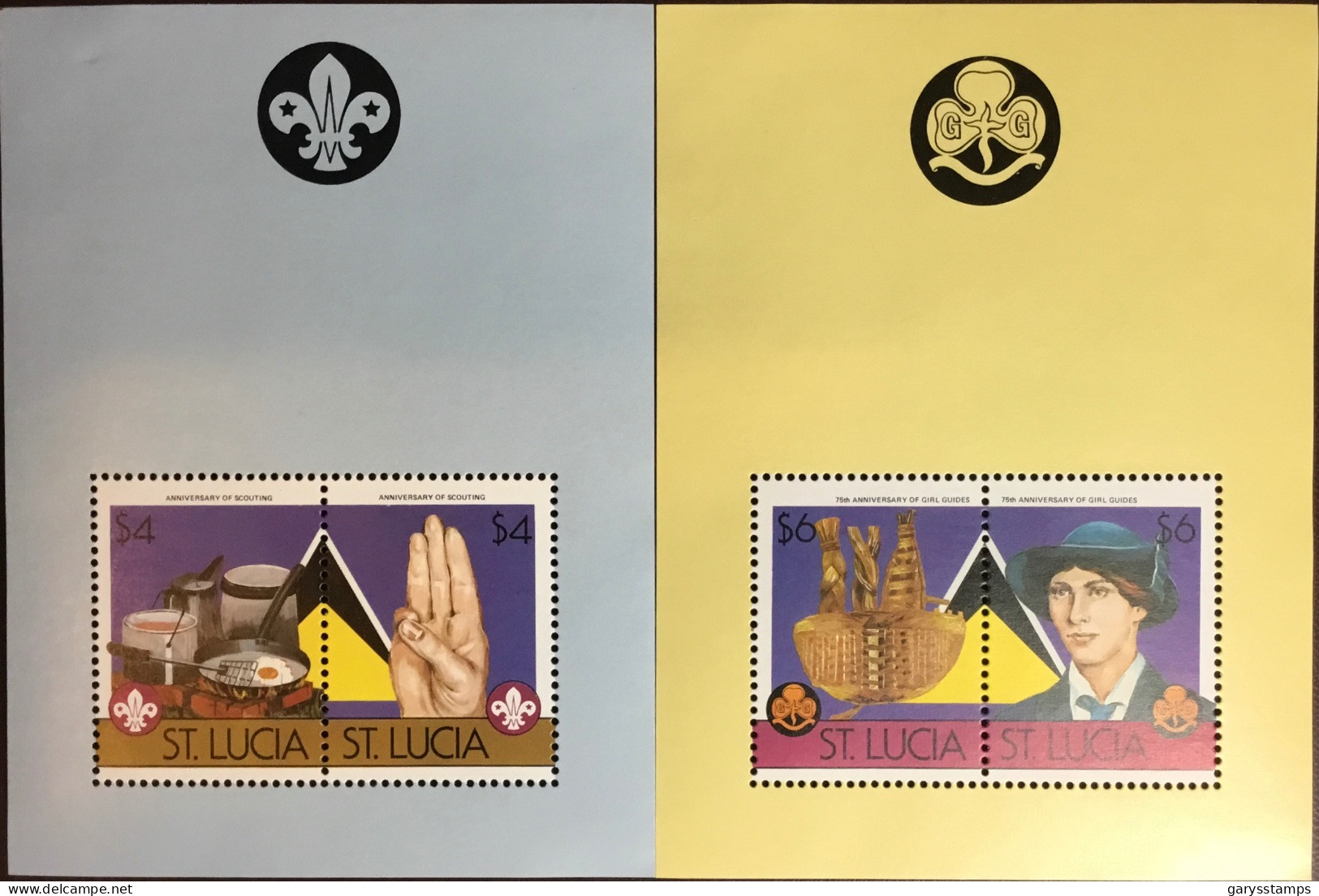 St Lucia 1986 Scouts Girl Guides Sheetlet Set MNH - St.Lucie (1979-...)