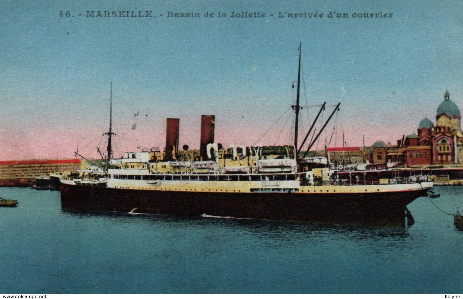 Marseille - Bassin De La Joliette - L'arrivée D'un Courrier - Bateau - Joliette, Port Area