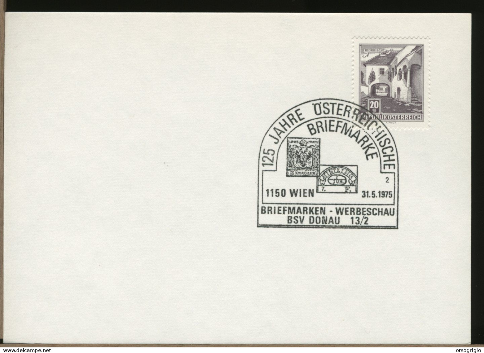 AUSTRIA OSTERREICH  -  125 Jahre BRIEFMARKE - Brieven En Documenten