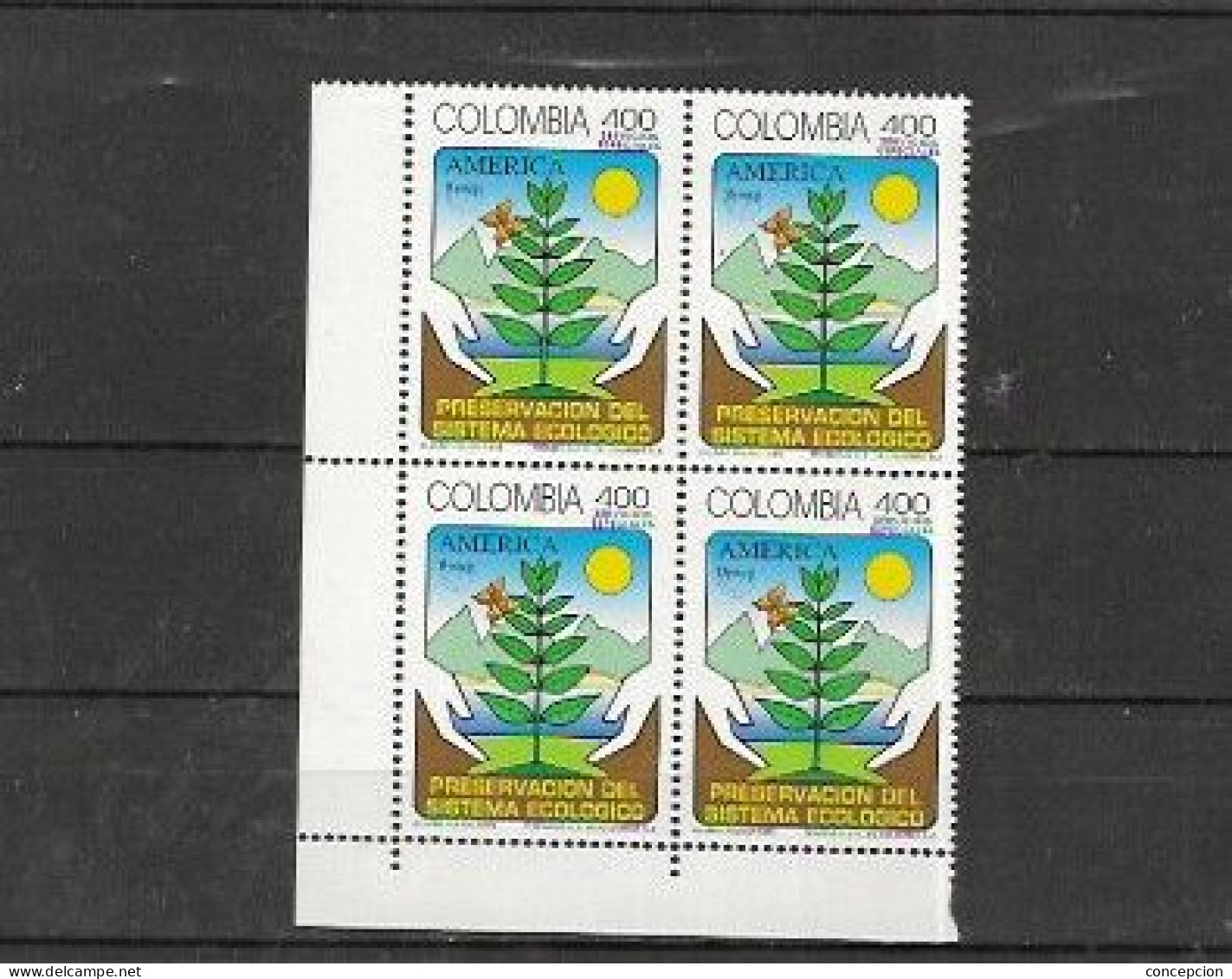 CLOMBIA Nº 1048 Bloque De Cuatro - Colombia