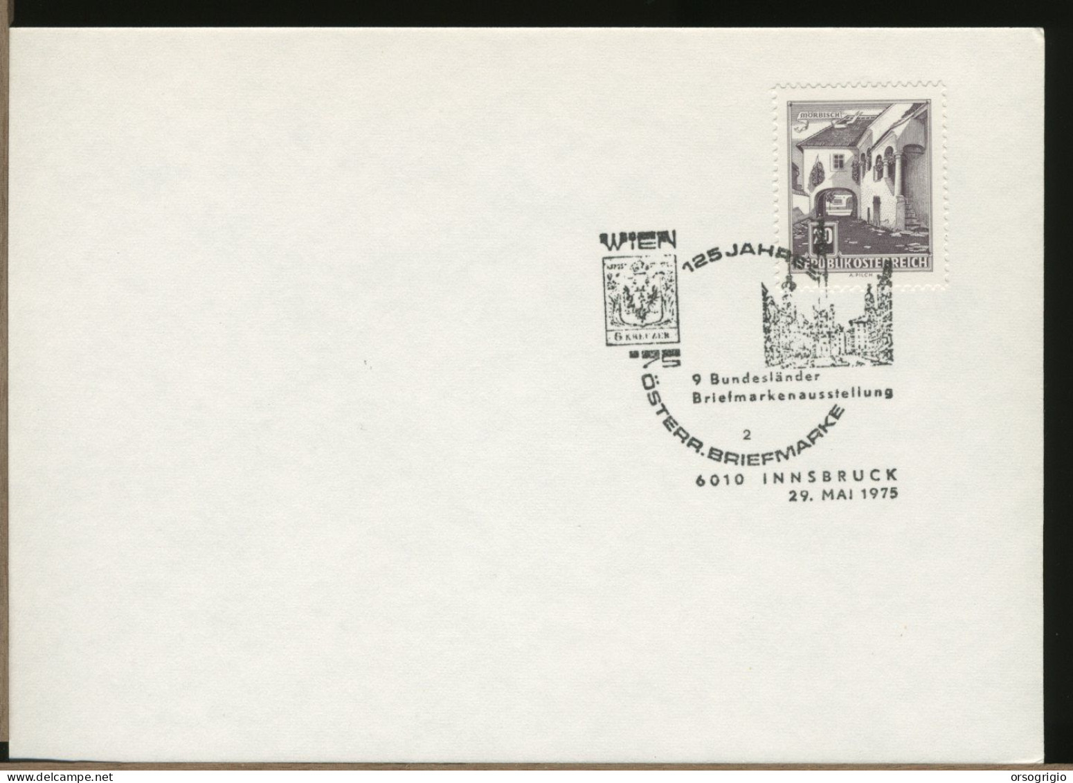 AUSTRIA OSTERREICH  -  125 Jahre BRIEFMARKE 2 - Lettres & Documents