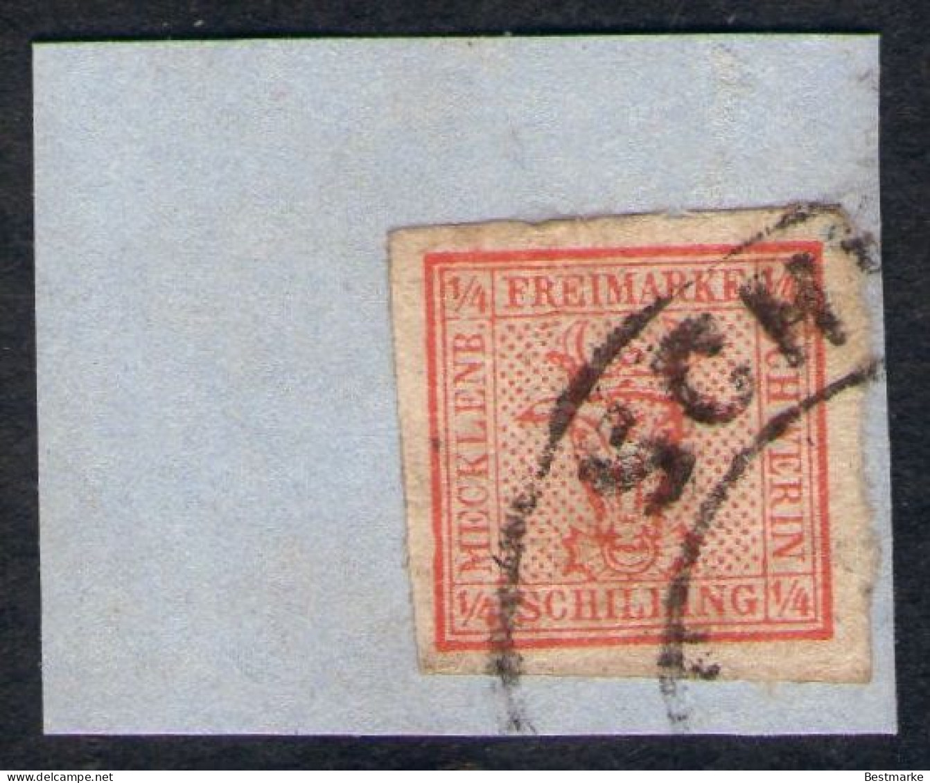 Schwerin Auf 1/4 Shilling Rot - Meckl. Schwerin Nr. 4 - Pracht - Signiert - Mecklenbourg-Schwerin