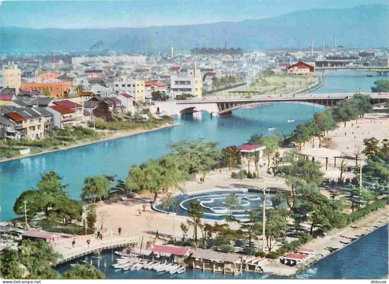 Japon - Osaka - Nakanoshima Park And Tenjinbashi Bridge - Aerial View - Immeubles - Architecture - Nippon - Japan - CPM  - Osaka