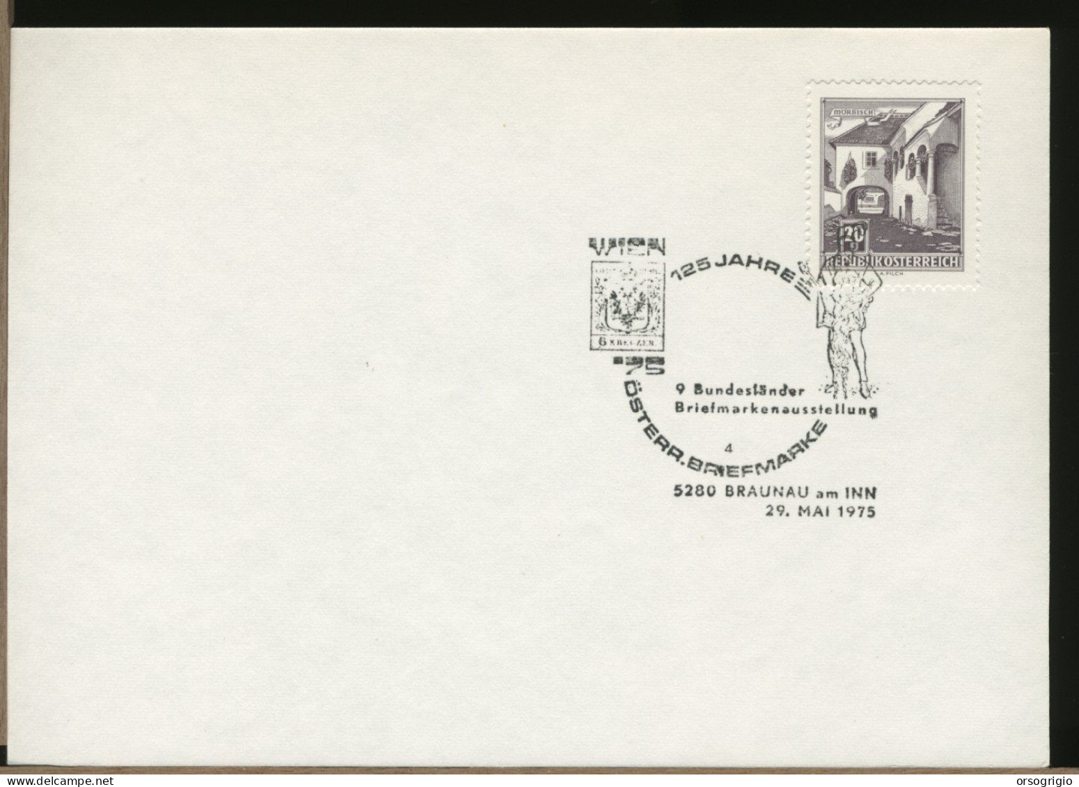 AUSTRIA OSTERREICH  -  125 Jahre BRIEFMARKE - Lettres & Documents