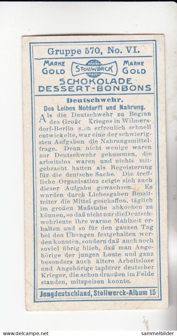 Stollwerck Album No 15 Deutschwehr Des Leibes Notdurft Und Nahrung    Grp 570#6 Von 1915 - Stollwerck