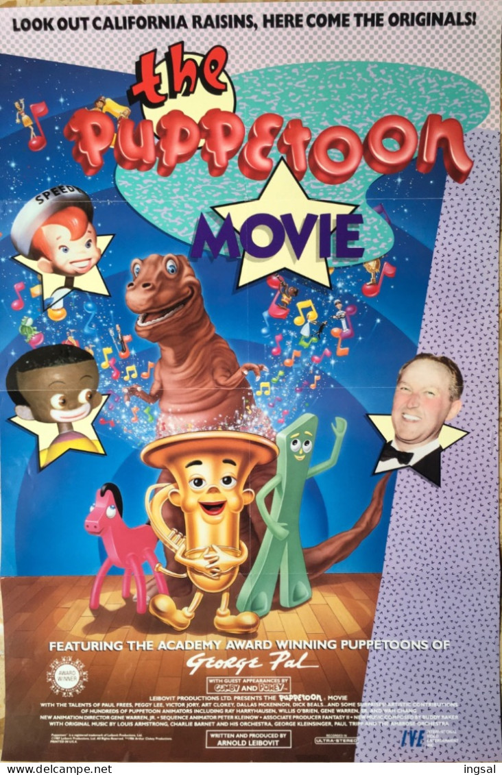 “ THE PUPPETOON “  The New Adventures Of……....Movie Poster.....90 Cm. X 60 Cm. - Affiches & Posters
