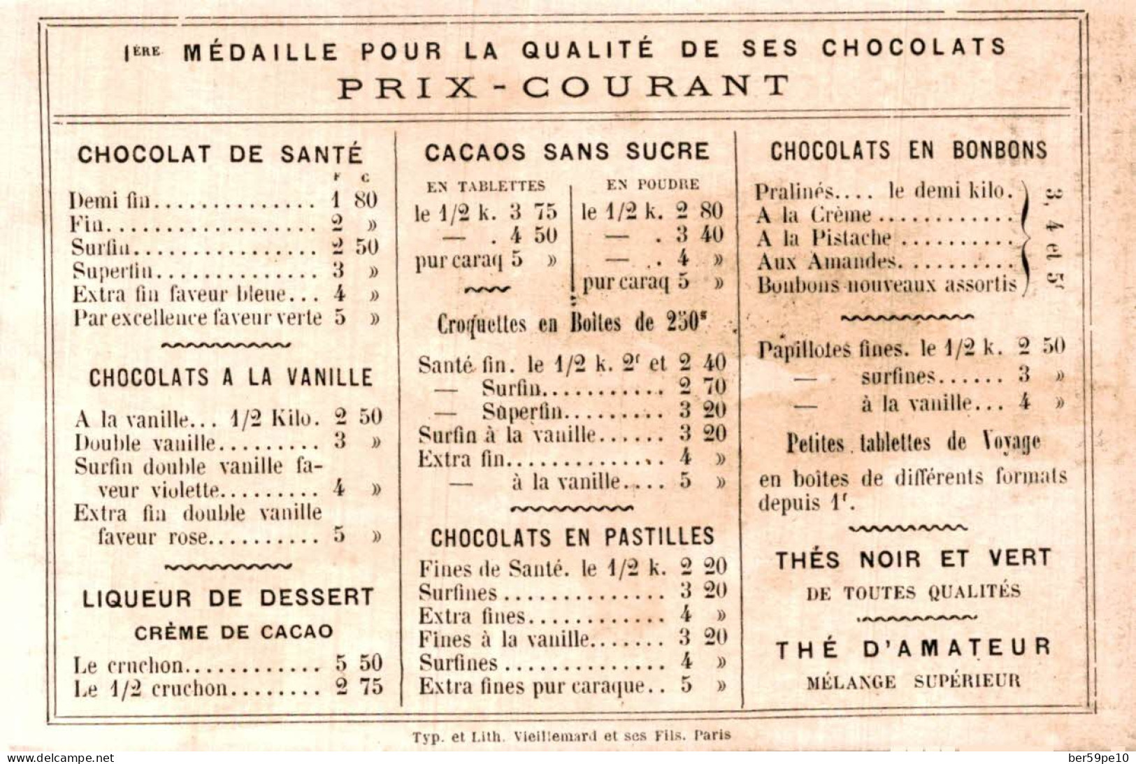 CHROMO CHOCOLAT IBLED PARIS MONDICOURT QUARTIERS DE PARIS L'ECOLE MILITAIRE - Ibled