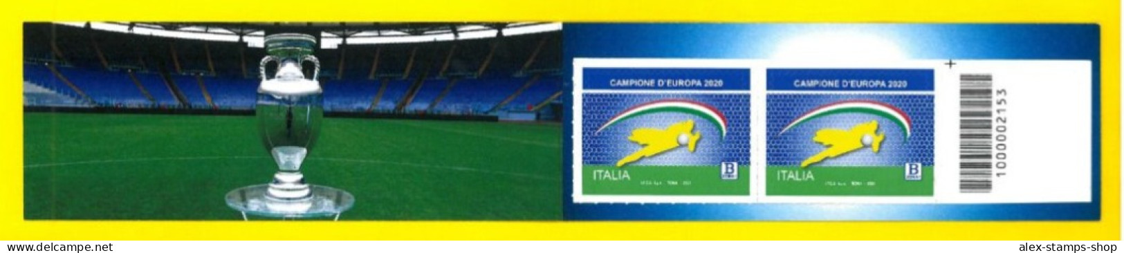 ITALIA 2021 CALCIO NEW BOOKLET ITALIA CAMPIONE EUROPA EURO 2020 BARCODE N.022 - Markenheftchen