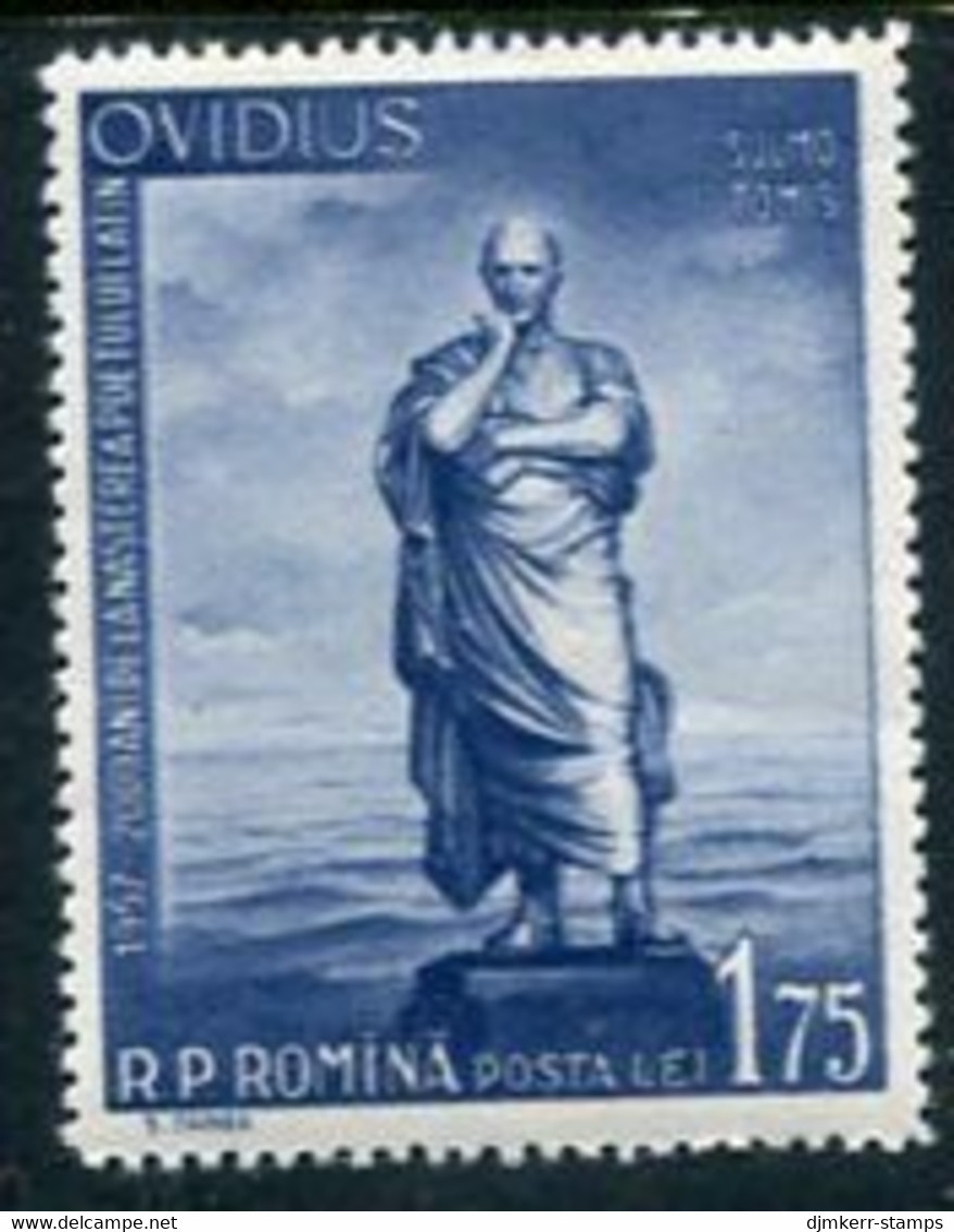 ROMANIA 1957 Bimillenary Of Ovid MNH / **.  Michel 1669 - Nuevos