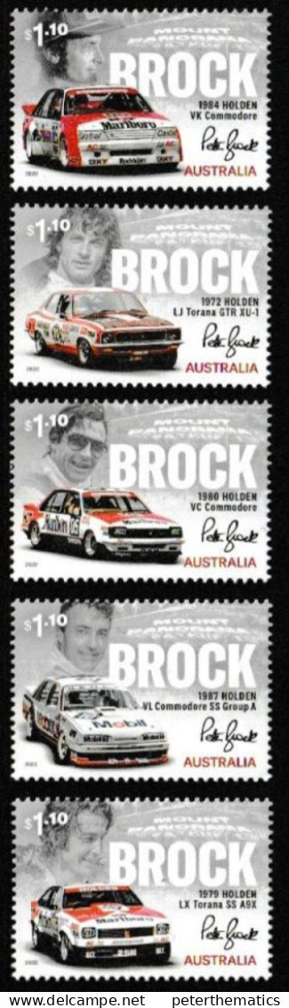 AUSTRALIA, 2022, MNH, CARS, CAR RACING, BROCK, HOLDEN, 5v - Cars