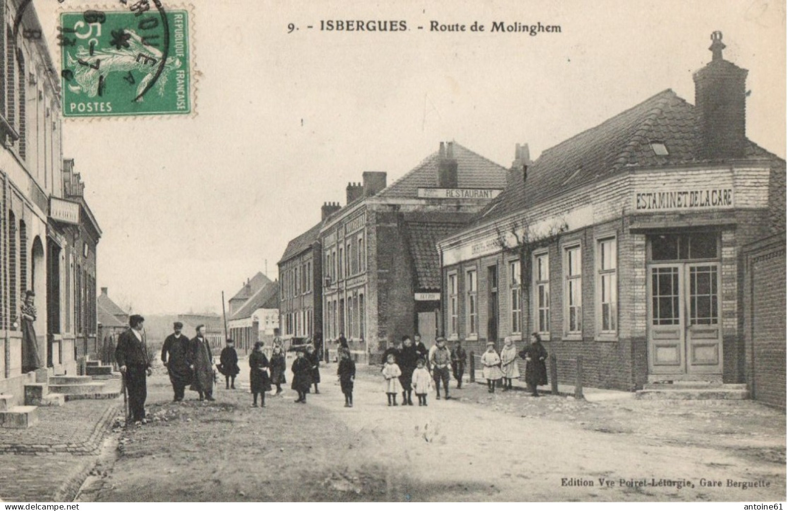 ISBERGUES - Route De Molinghem (estaminet De La Gare) - Isbergues