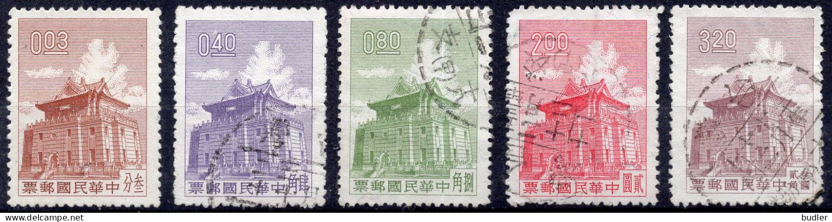 TAIWAN (= Formosa) :1962: Y.408,409-10,411-11A : Pagode De Quemoy.  Gestempeld / Oblitéré / Cancelled. - Usati