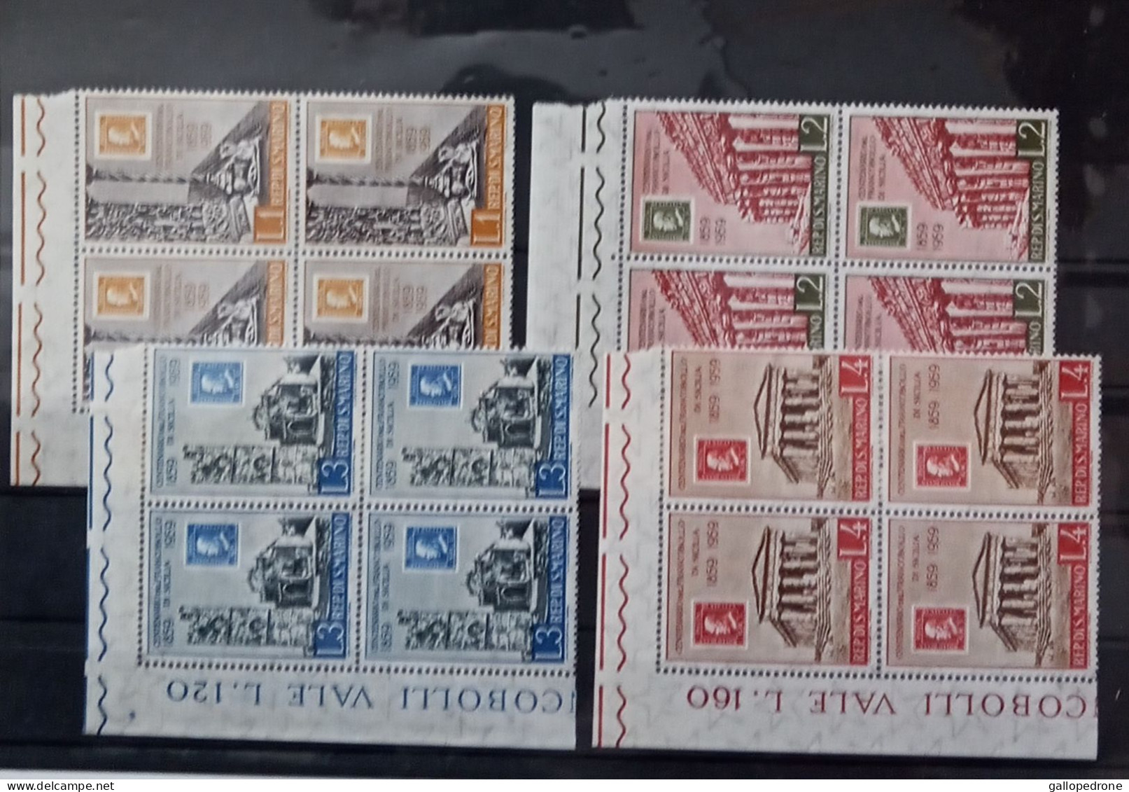 1959 San Marino, Serie Completa In Quartina-Francobolli Nuovi 32 Valori-MNH ** - Neufs