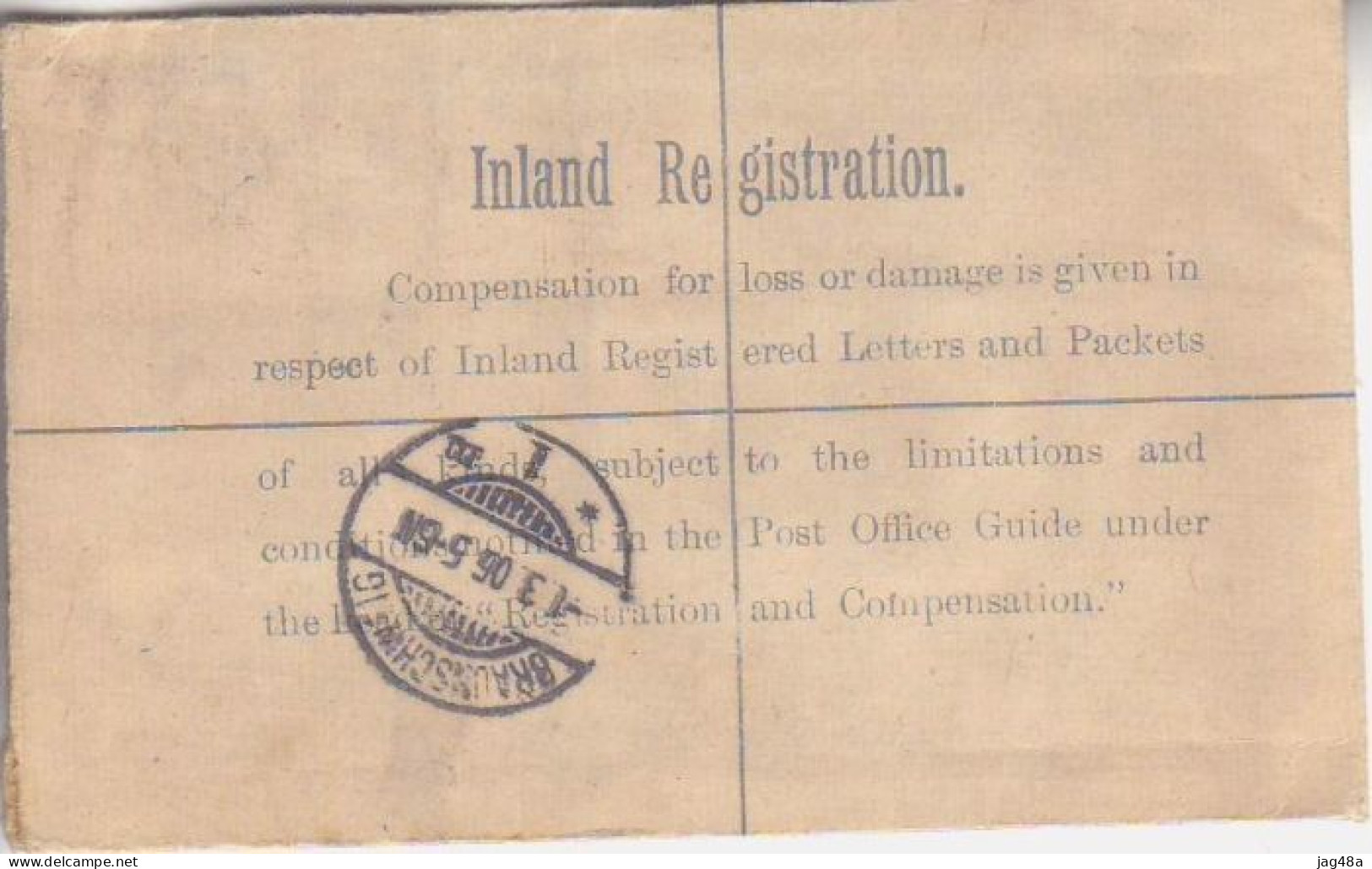 UNITED KINGDOM. 1906/Edgware, Registered PS Envelope/stamp-missing. - Lettres & Documents