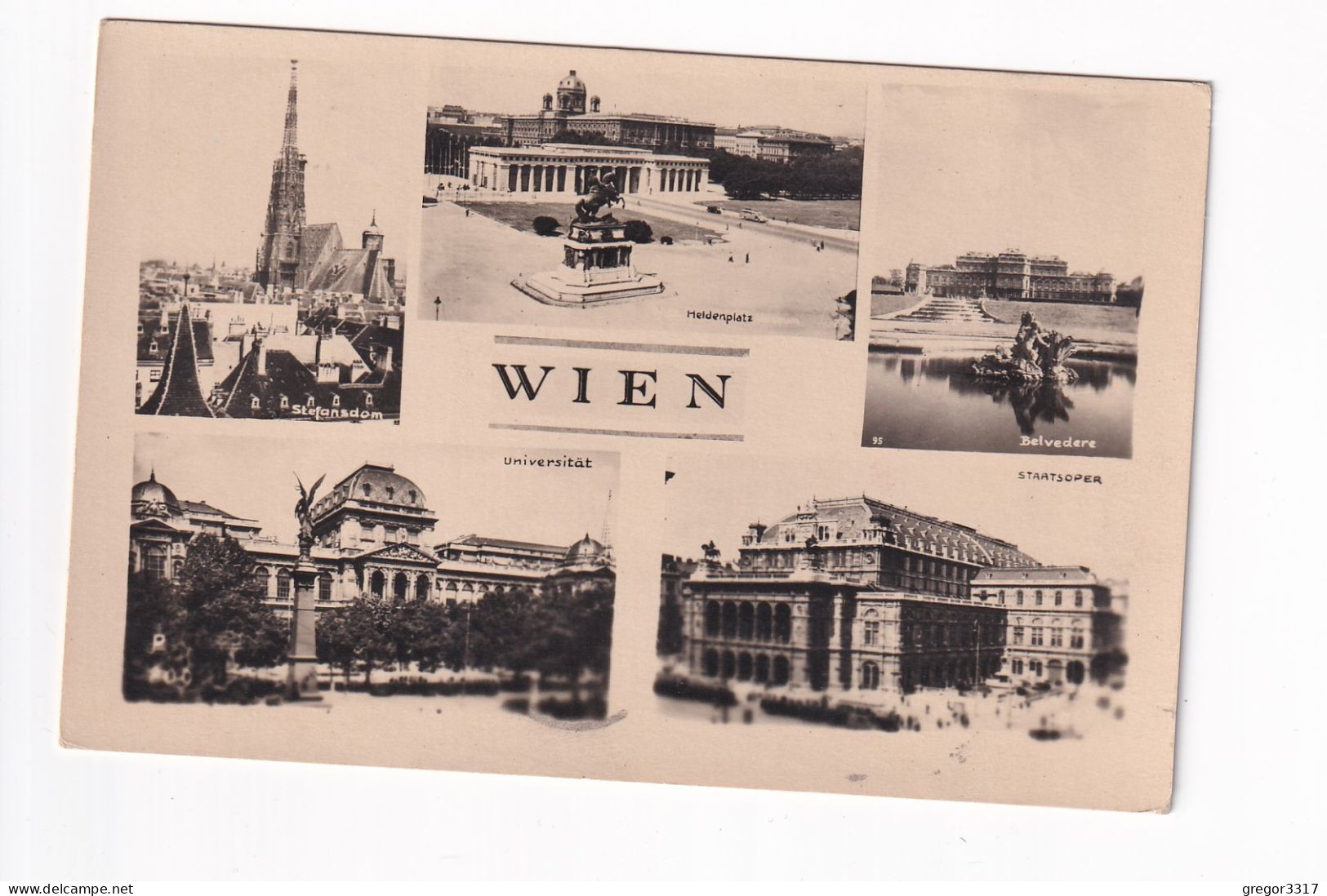 E5472)  3 X WIEN - Schöne Alte FOTO AK Rathaus Mehrbild U. Stadtpark Kursalo2 - Belvédère