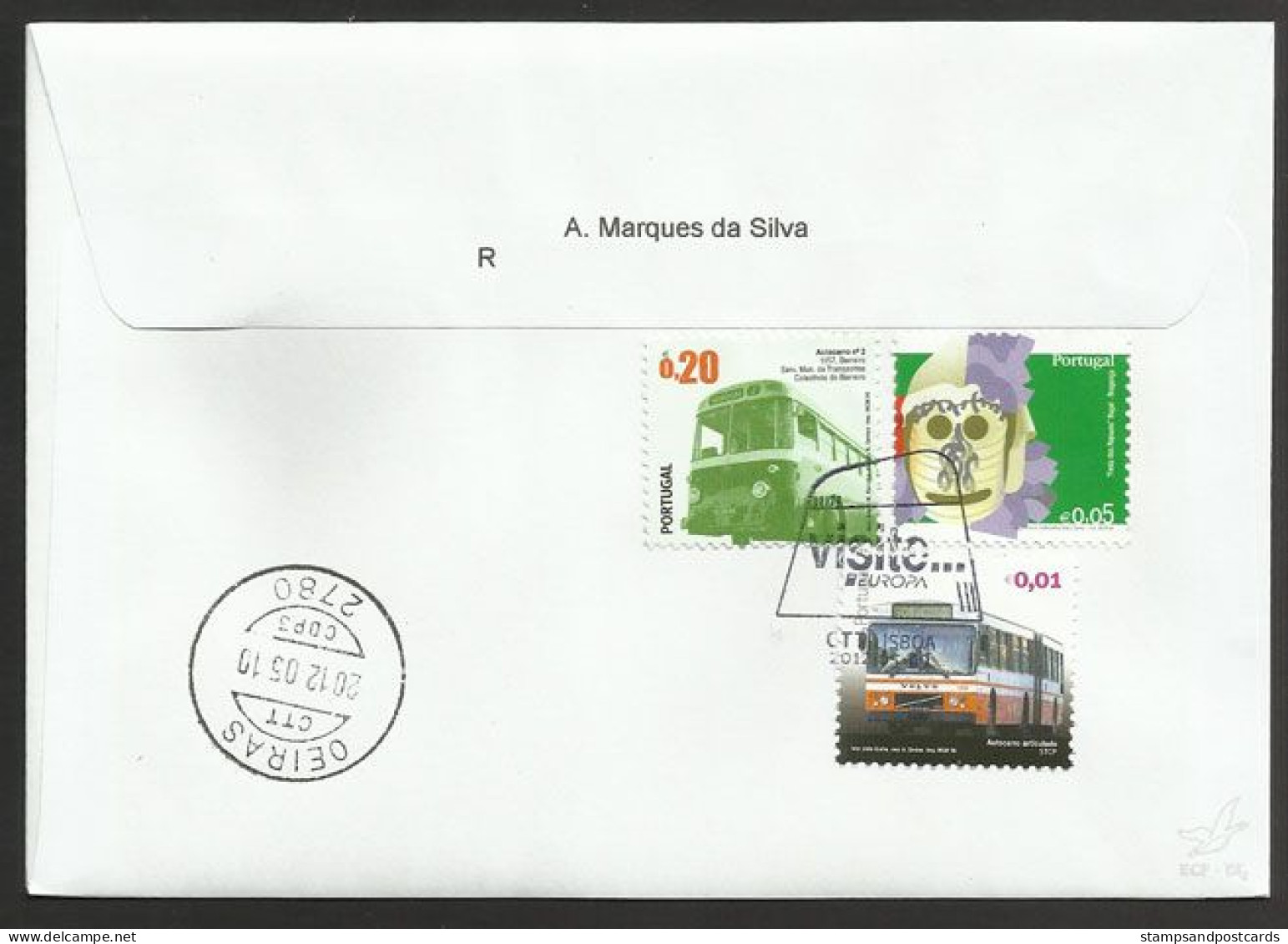 Portugal Madère Europa CEPT 2012 Paquebot Santa Maria Bateau FDC Recommandée Portugal Madeira Cruise Ship R FDC - 2012