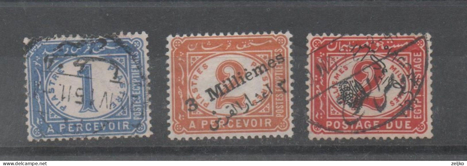 Egypt, Used,  Porto Michel 17, 21, MH 19 - Dienstzegels