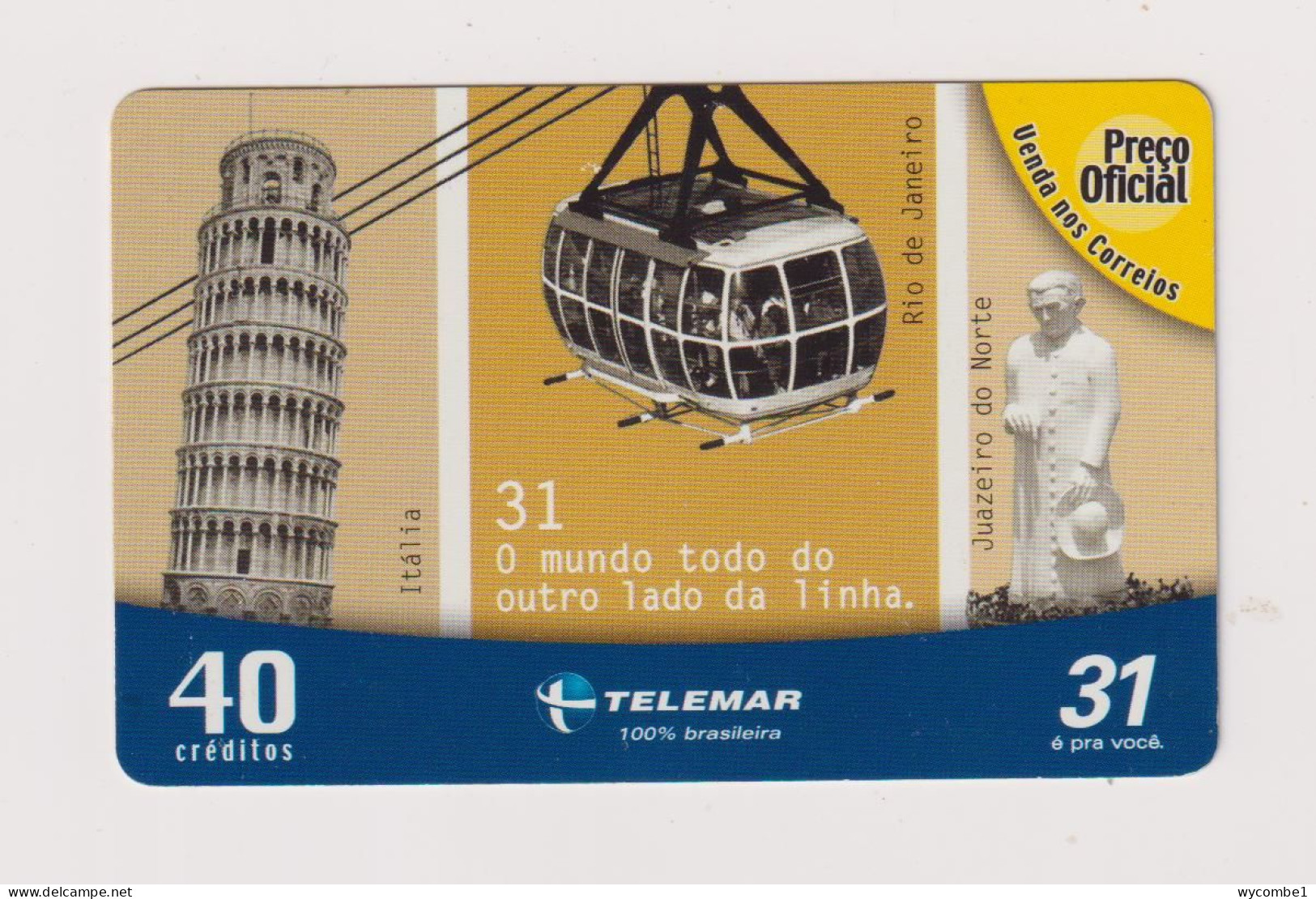 BRASIL -  Leaning Tower Of Pisa Inductive  Phonecard - Brésil