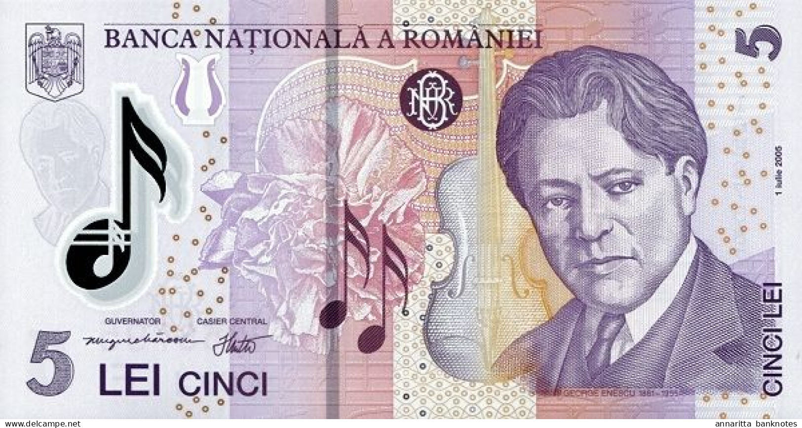 Romania 5 Lei 2005 (2011), UNC (P-118e, B-279e) - Rumania