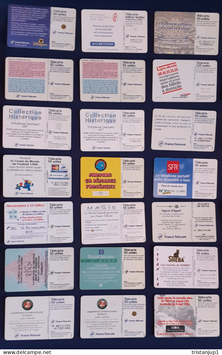 Lot De 58 Cartes Téléphoniques Telecartes