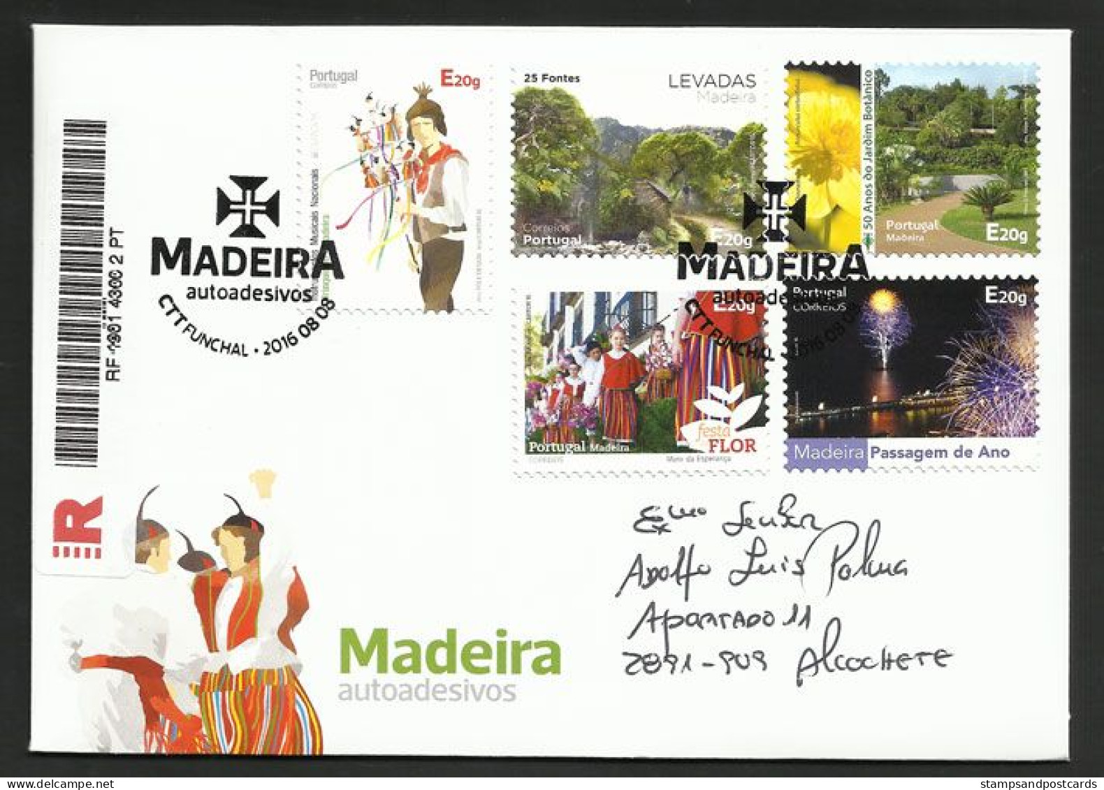 Portugal Madère Timbres Autocollant 2016 Reprend Europa CEPT 2014 FDC R Instruments Musique Madeira Sticker Stamps - 2014