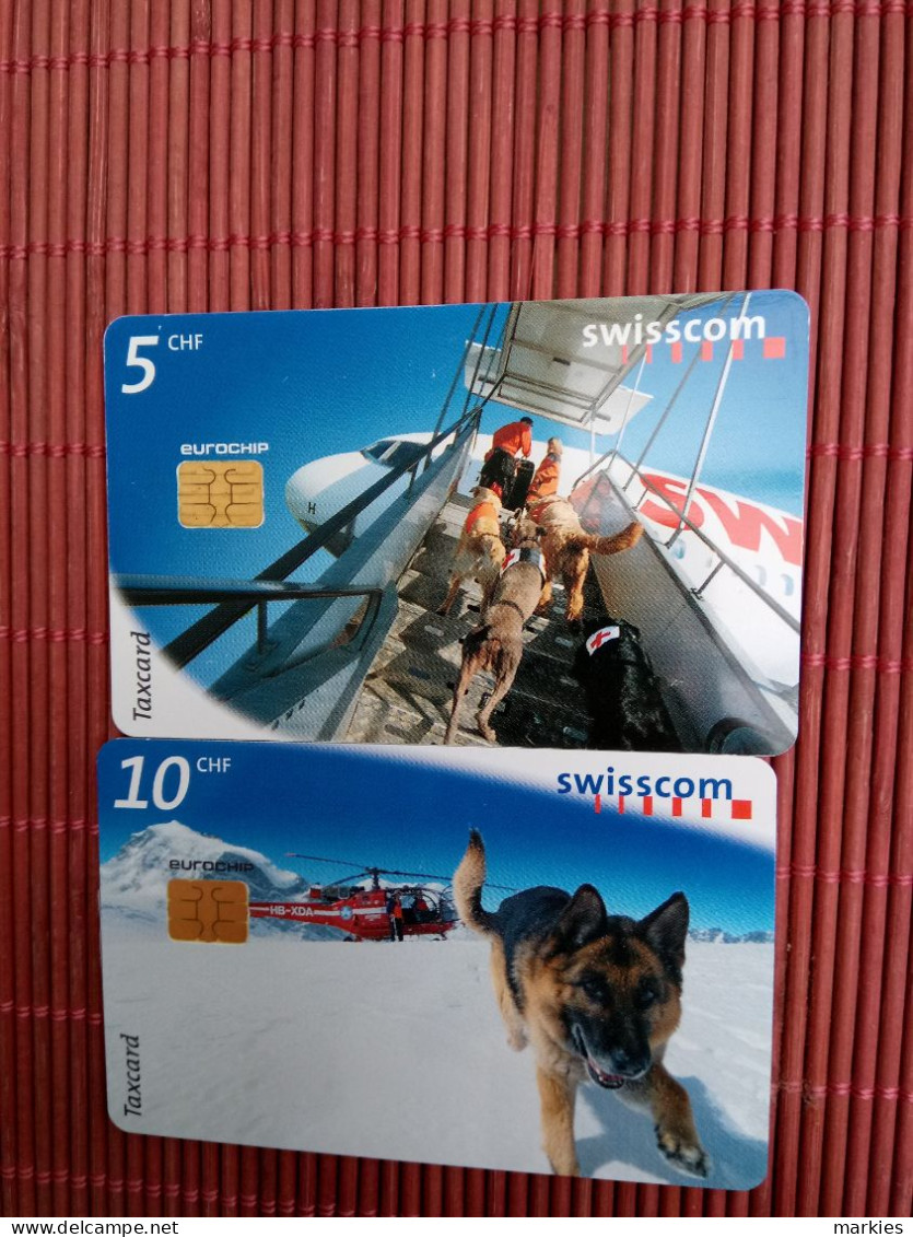 2 Phonecards Zwitserland Usec Rare - Switzerland