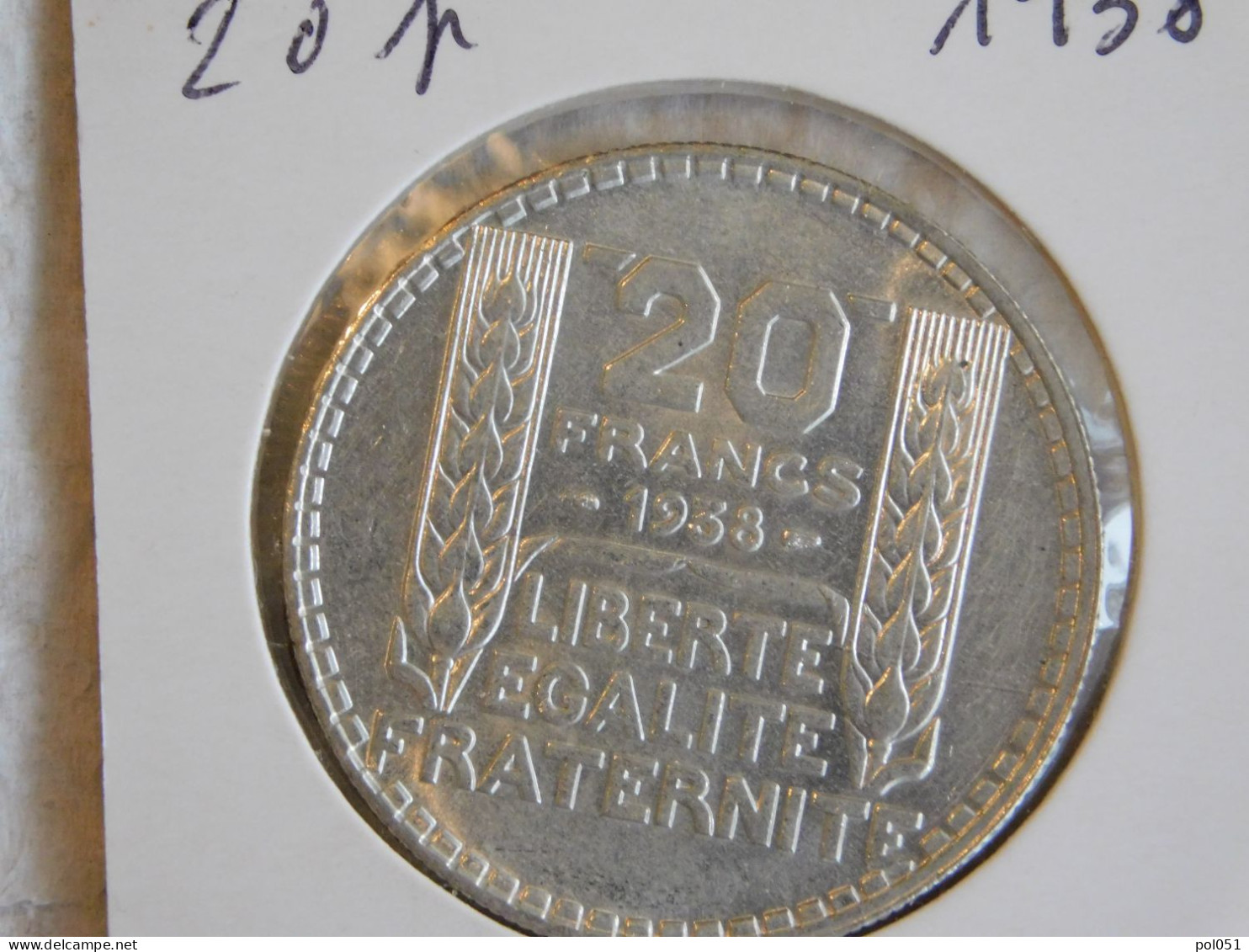 France 20 Francs 1938 TURIN (1031) Argent Silver - 20 Francs