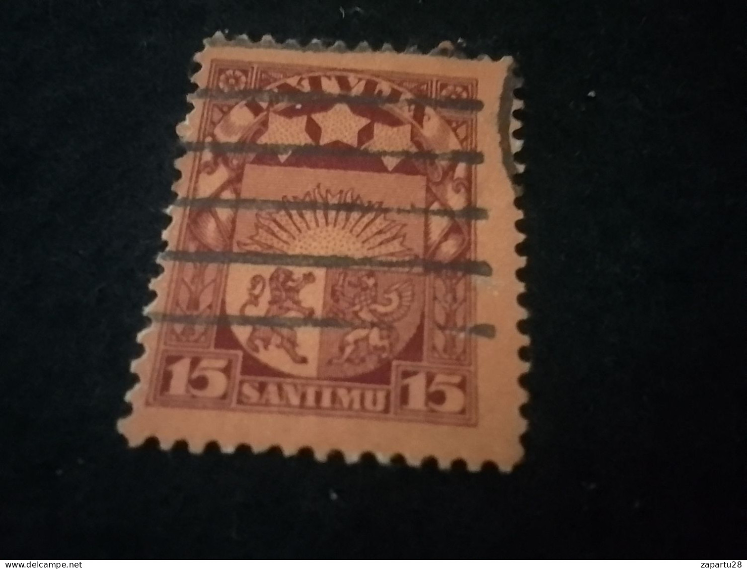 LETONYA-1920-50   15 SANTİMU   DAMGALI - Estonia