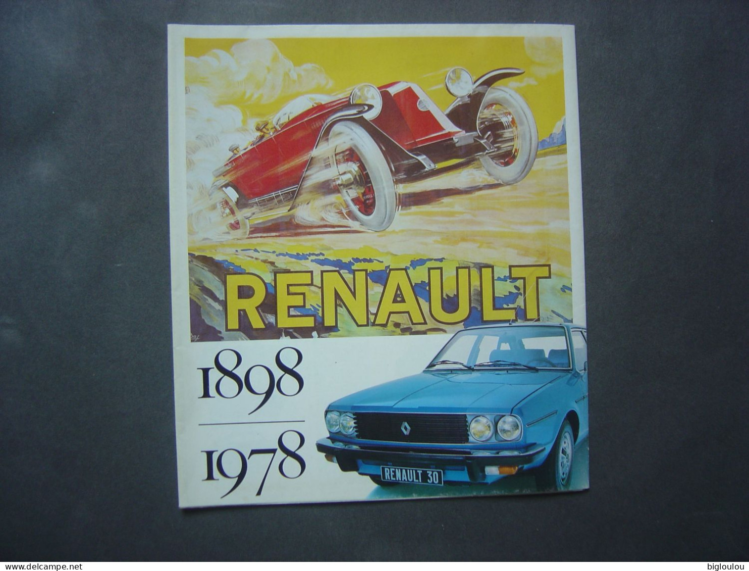 Une Grande Brochure Dépliable - TOUS LES VEHICULES RENAULT De 1898 à 1978 - AUTOS - CAMIONS - FORMULE 1 - Auto