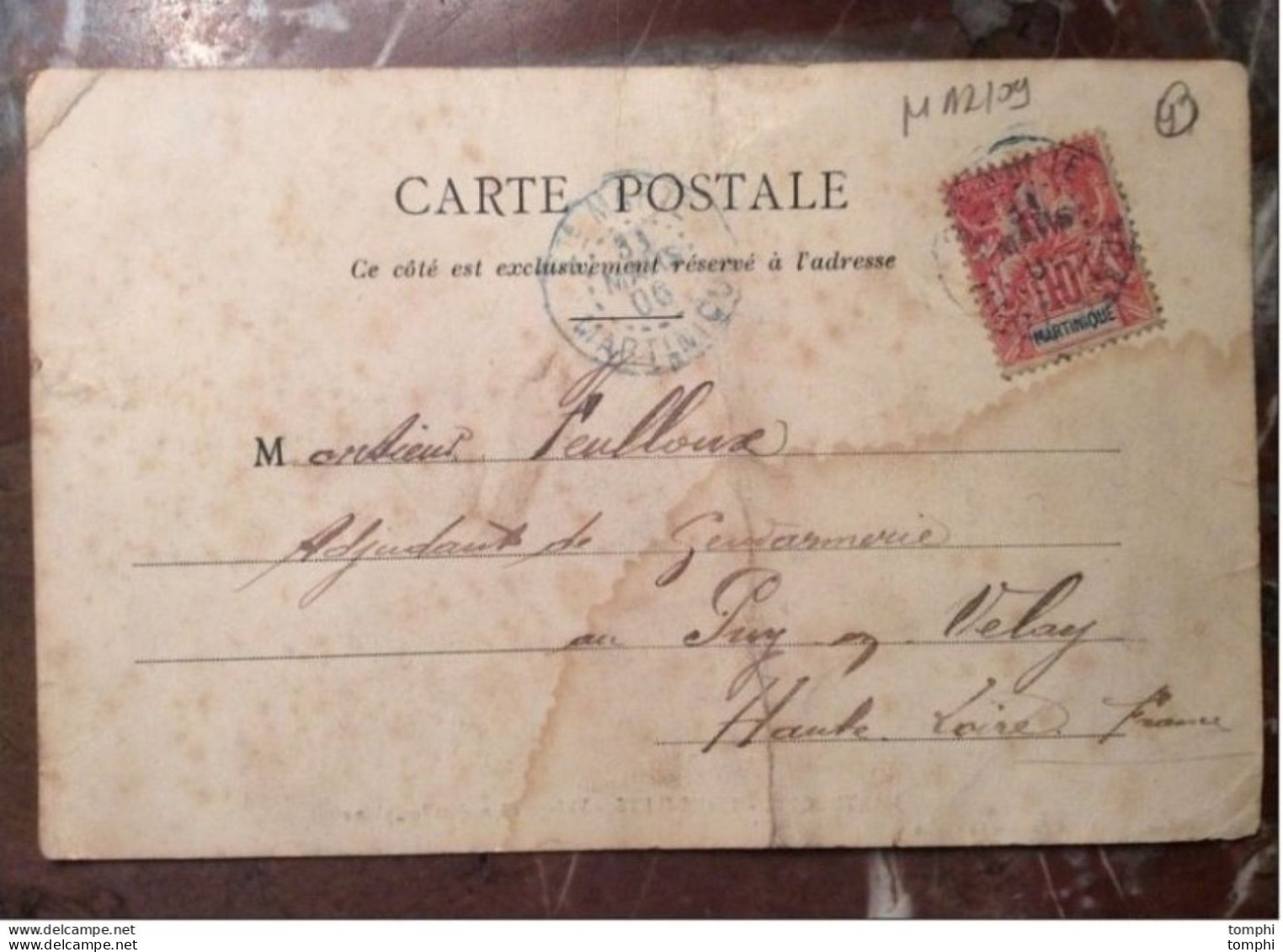 Belle CP De Trois Ilets Avec N°44 Cachet Sainte Marie, A Voir - Cartas & Documentos