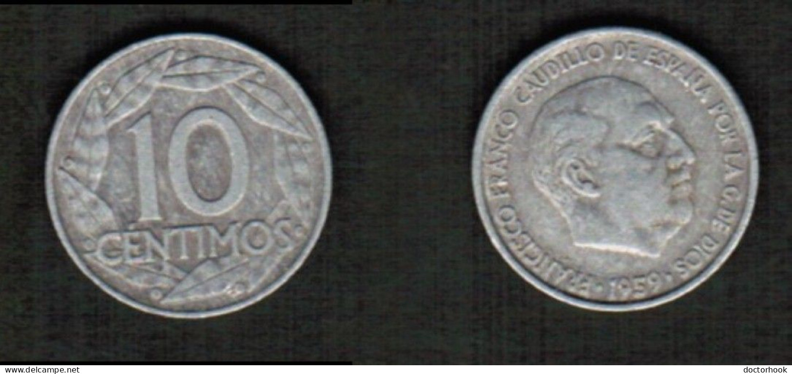 SPAIN    10 CENTIMOS 1959 (KM # 790) #7735 - 10 Centimos