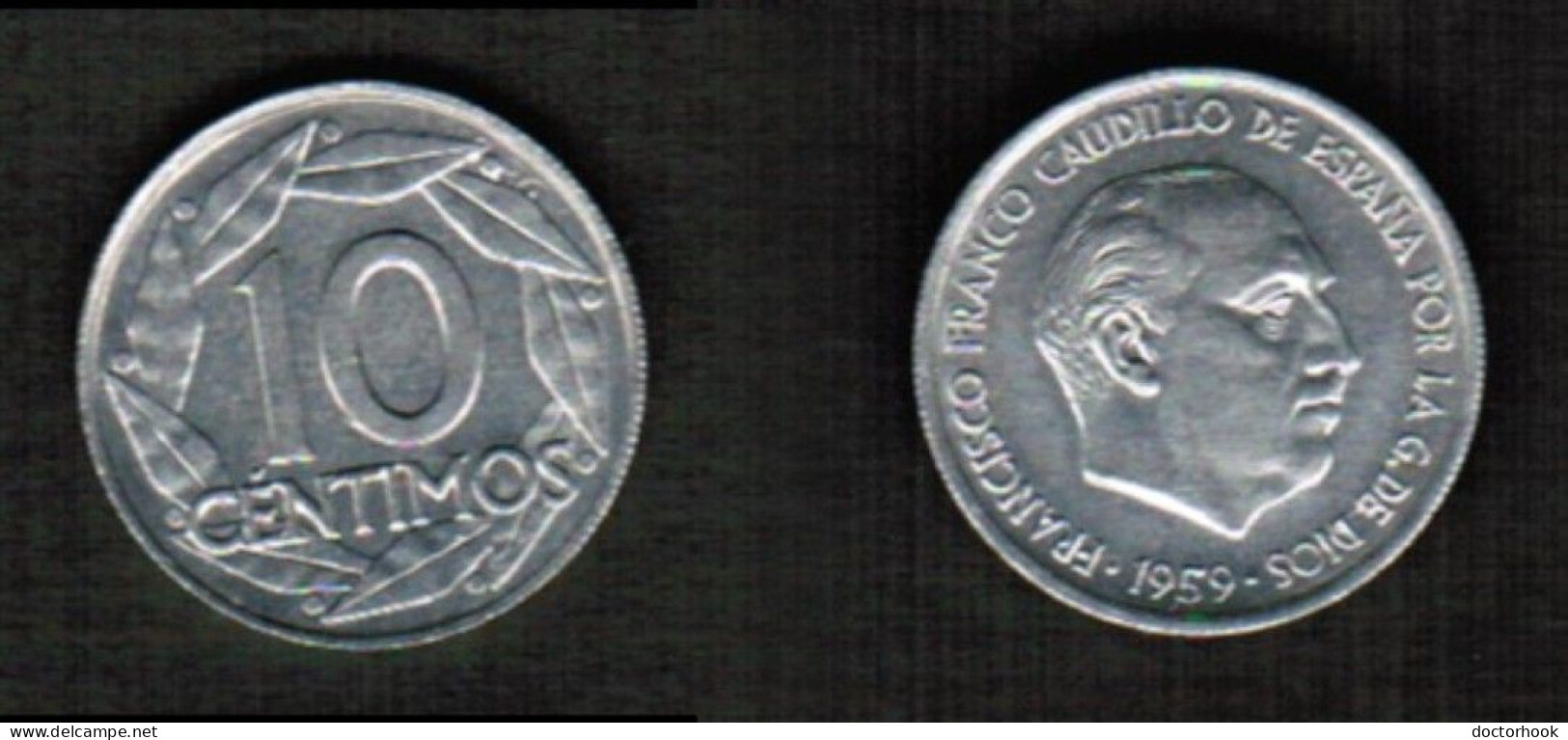 SPAIN    10 CENTIMOS 1959 (KM # 790) #7737 - 10 Céntimos