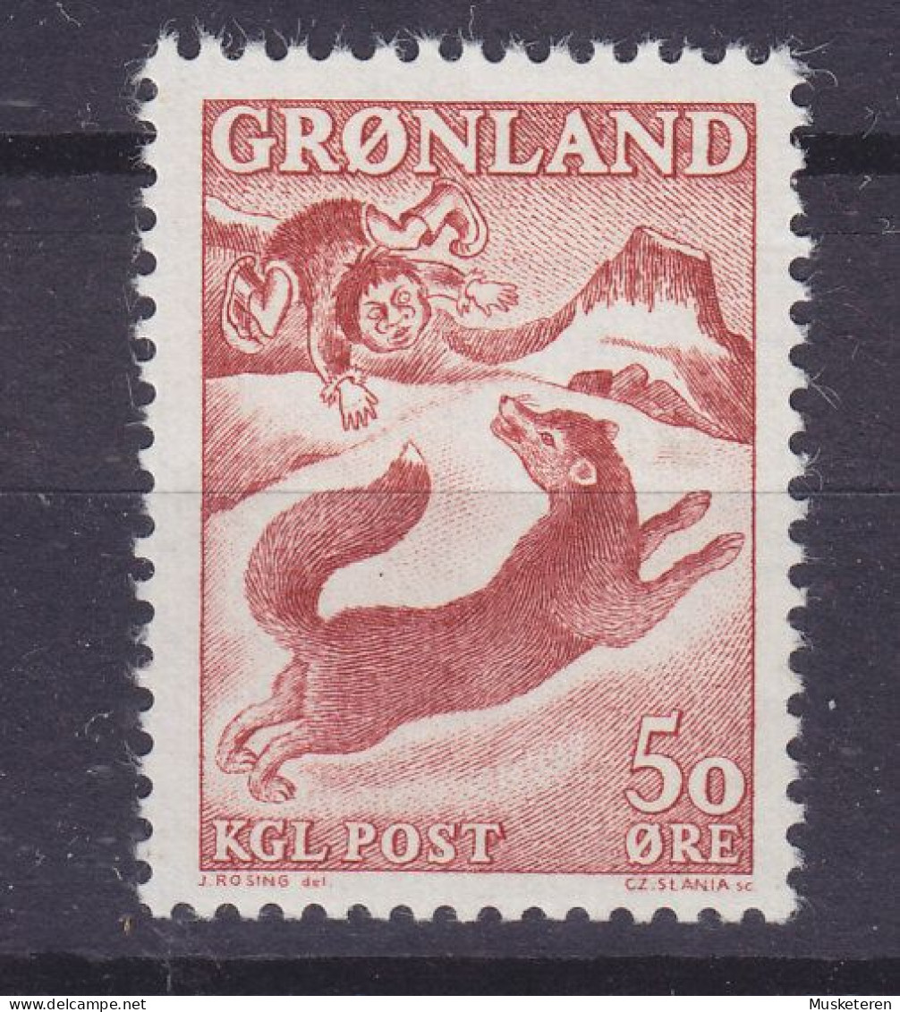 Greenland 1969 Mi. 73     80 Ø Grönländische Sagen (V) 'Das Mädchen, Das Vom Adler Entführt Wurde' Eagle MNH** - Nuevos