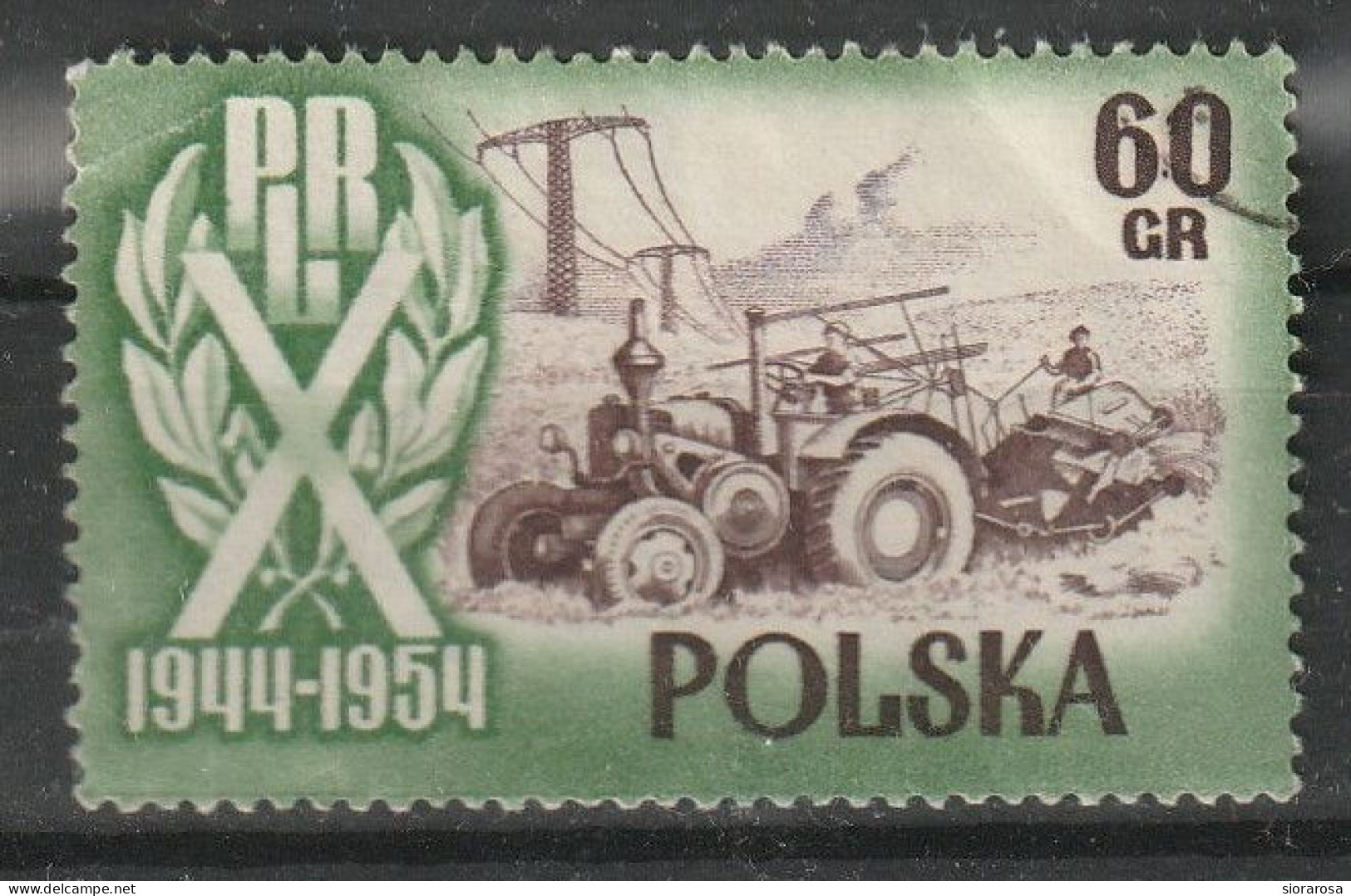 Polonia 1954 - Tractor And Mower - Other (Earth)