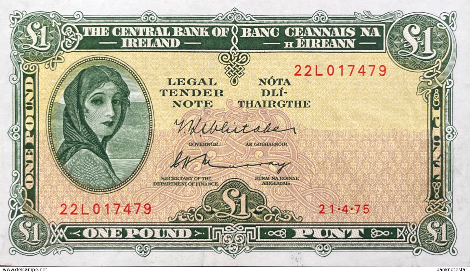 Ireland 1 Pound, P-64c (21.04.1975) - UNC - Irlanda